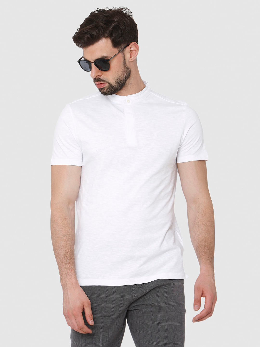 White Henley T-Shirt