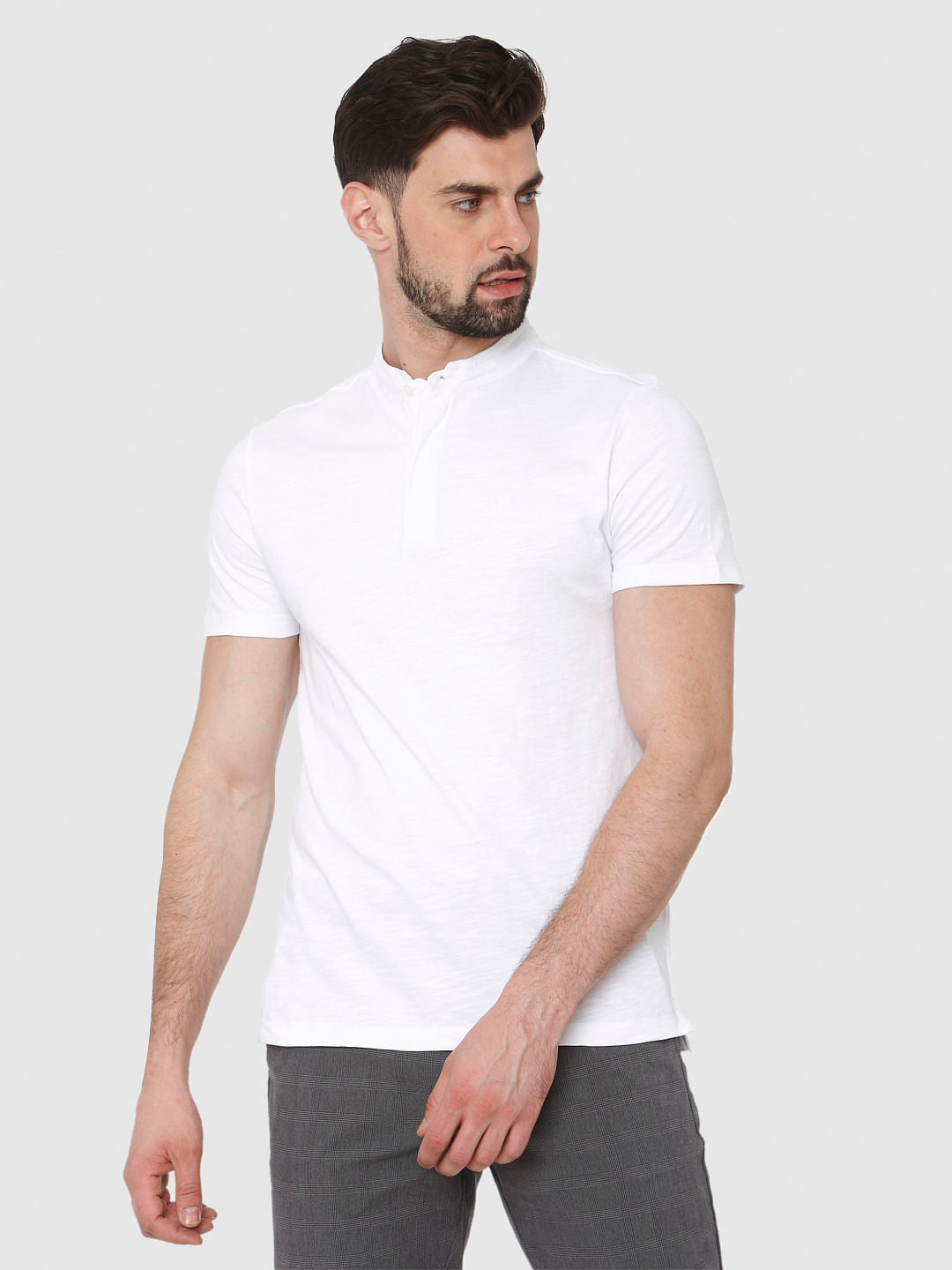 White Henley T-Shirt