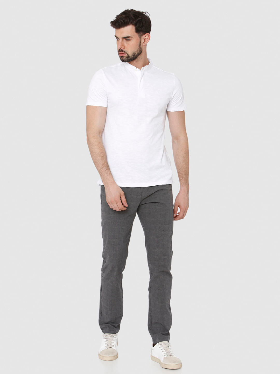 White Henley T-Shirt