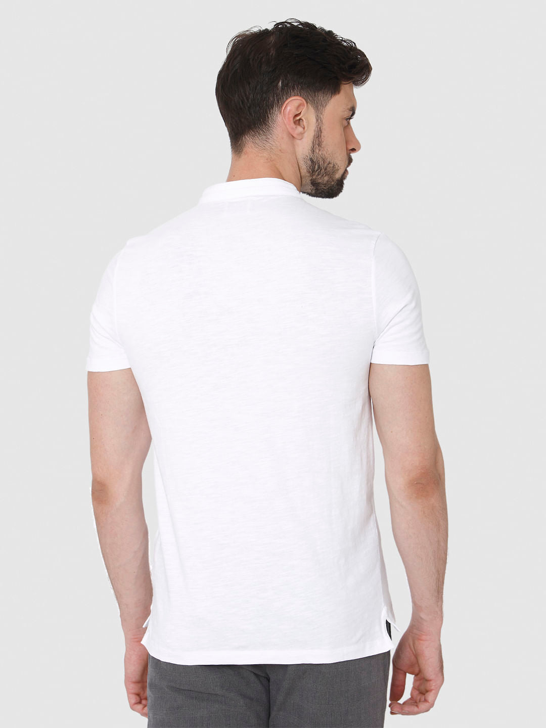 White Henley T-Shirt