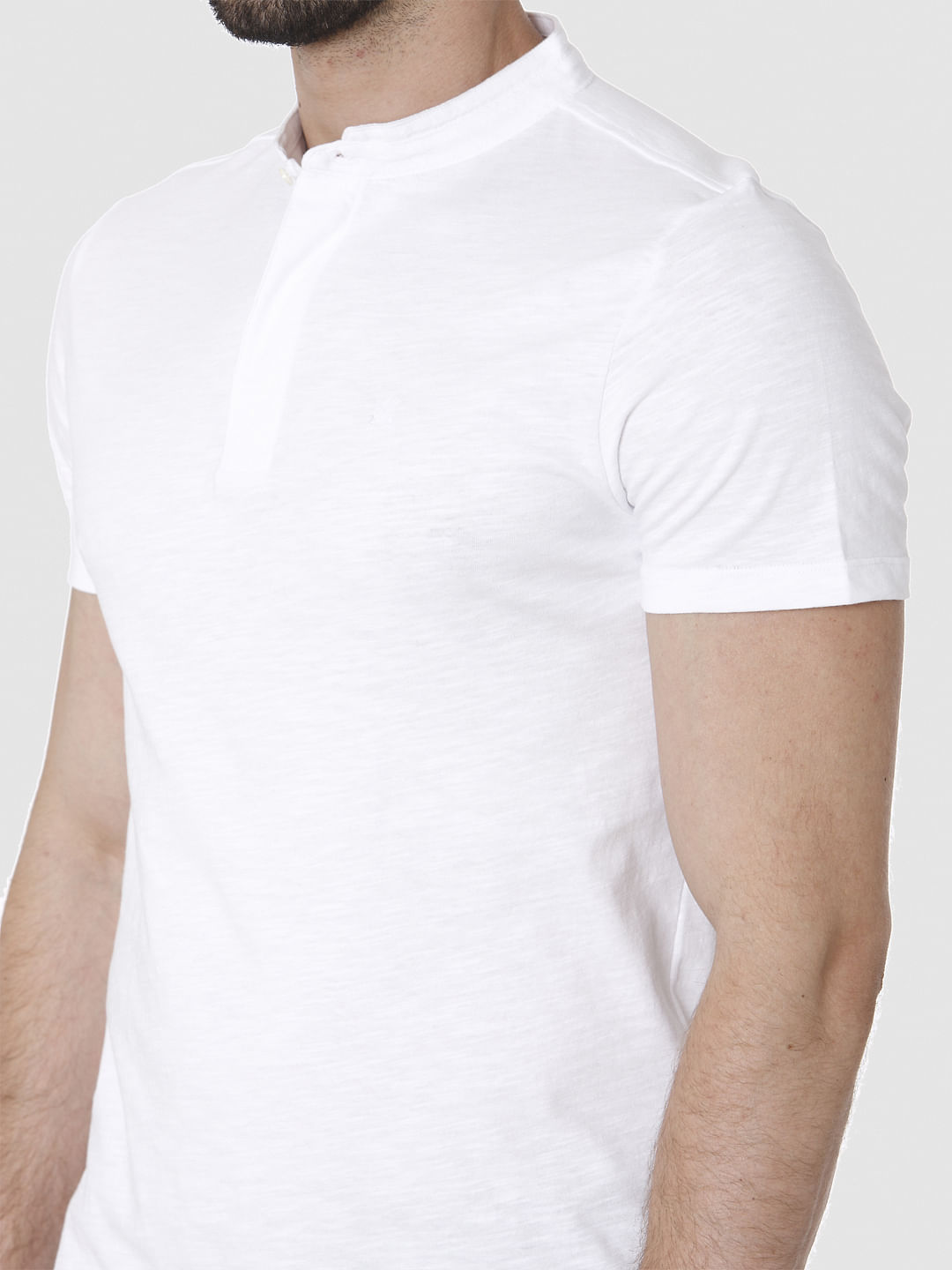 White Henley T-Shirt