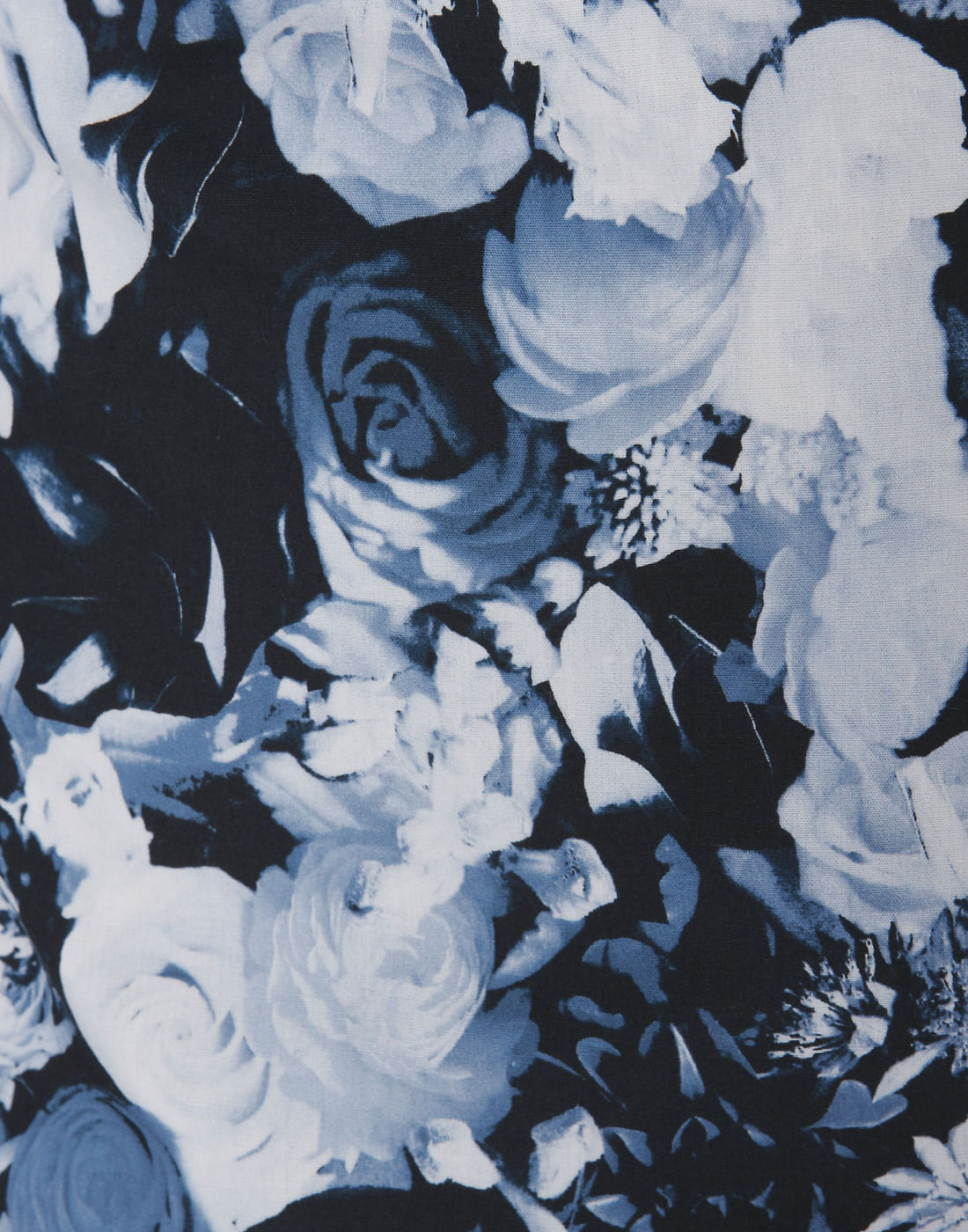 Black Floral Print Full Sleeves Shirt