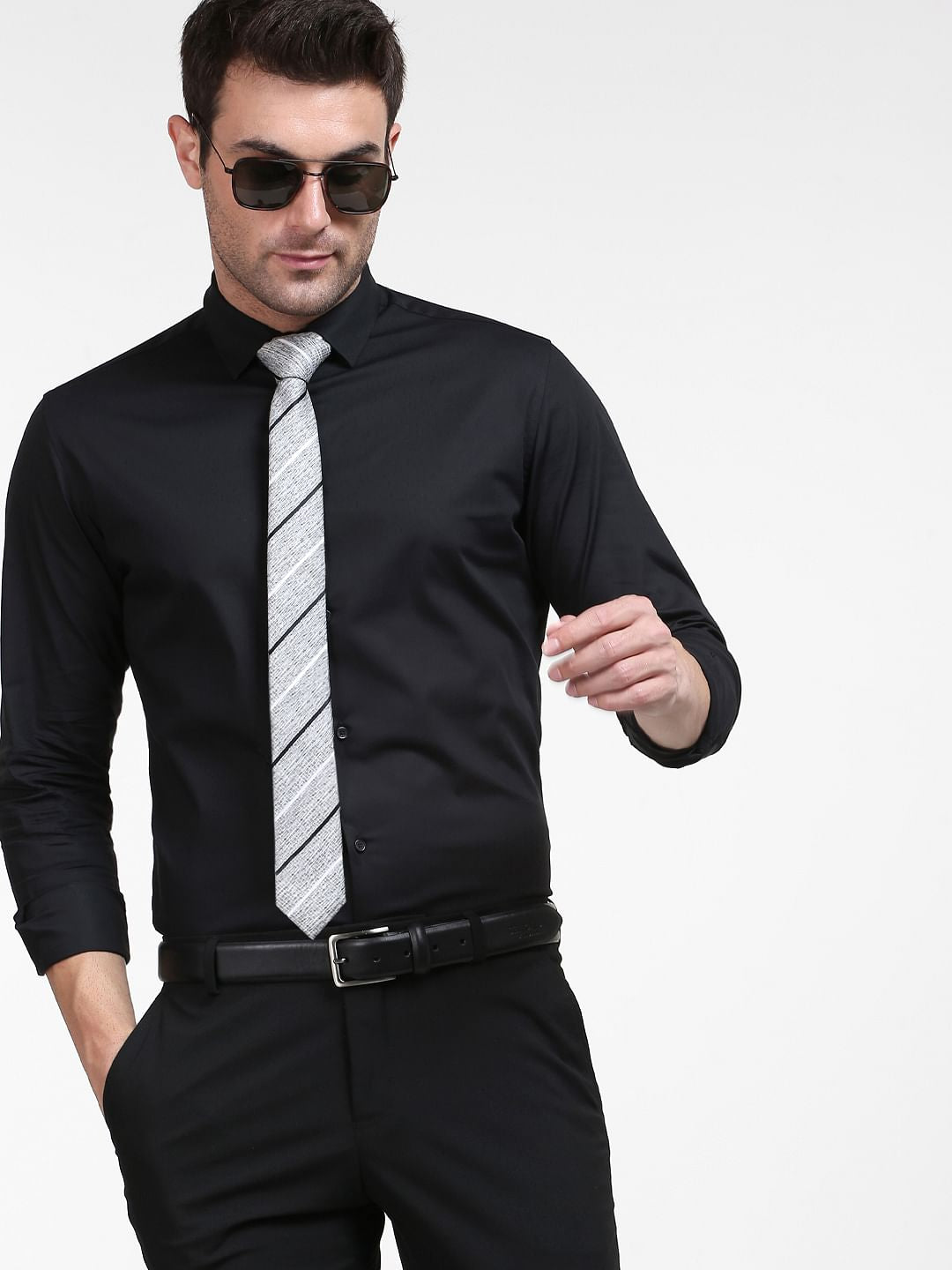 Black Formal Slim Fit Shirt