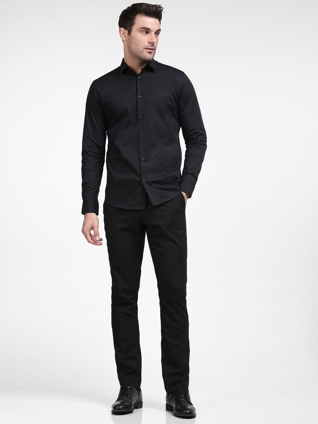 Black Formal Slim Fit Shirt