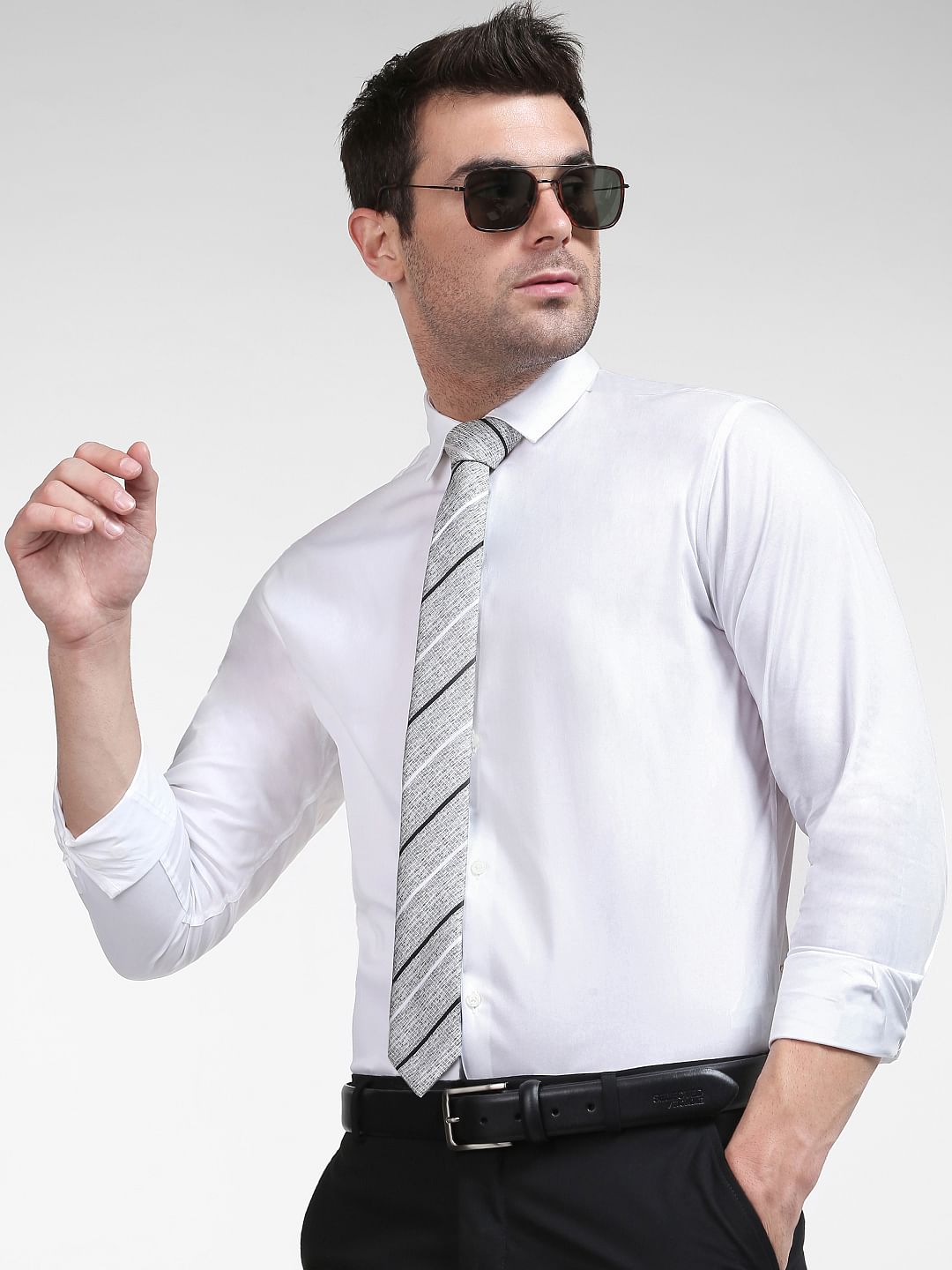White Formal Full Sleeves Shirt