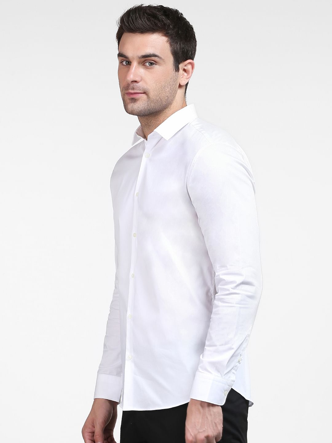 White Formal Full Sleeves Shirt