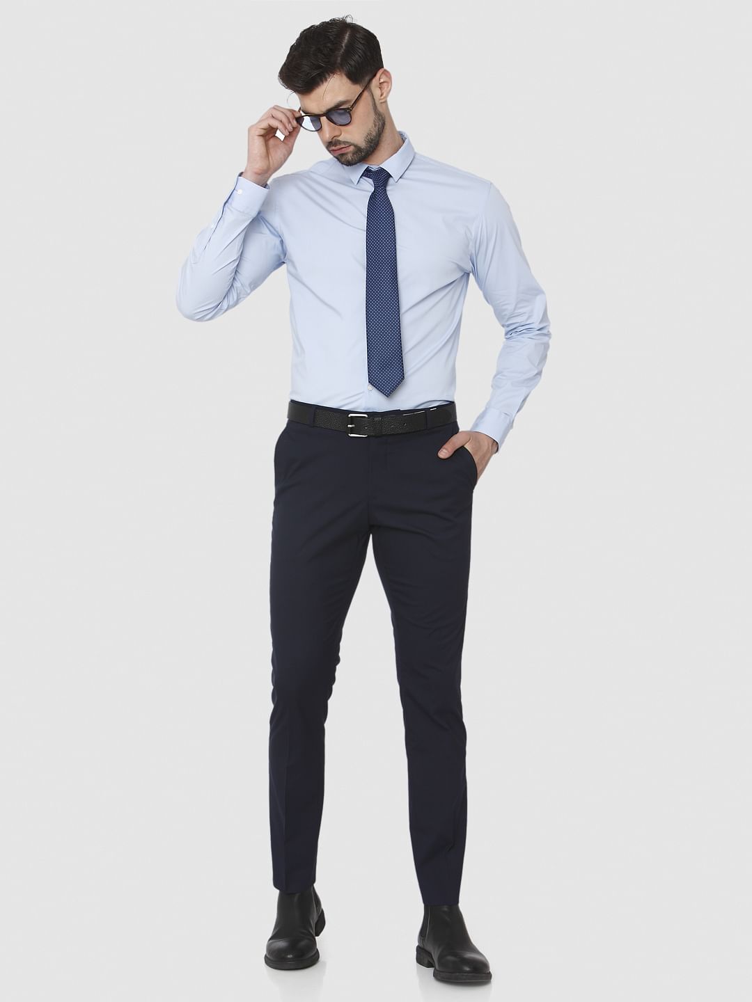 Light Blue Formal Full Sleeves Shirt