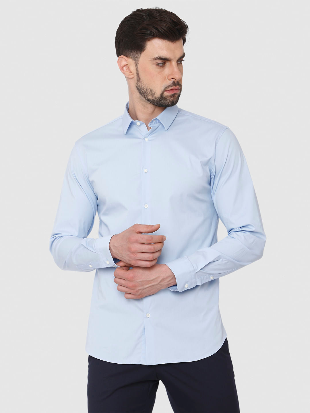 Light Blue Formal Full Sleeves Shirt