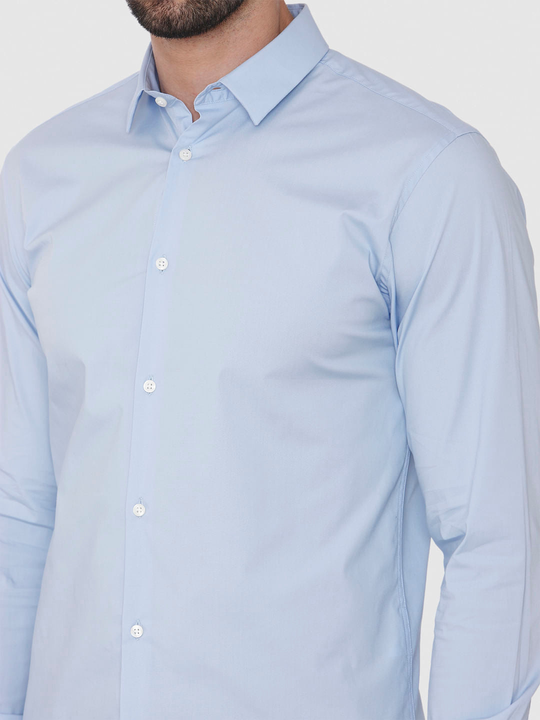 Light Blue Formal Full Sleeves Shirt