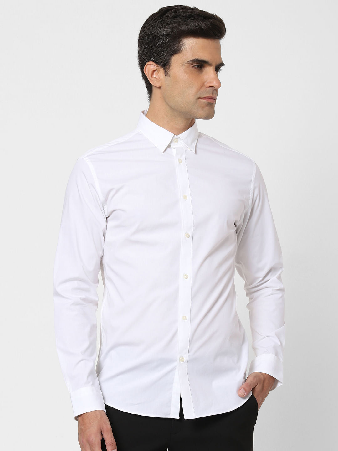 White Full Sleeves Shirt