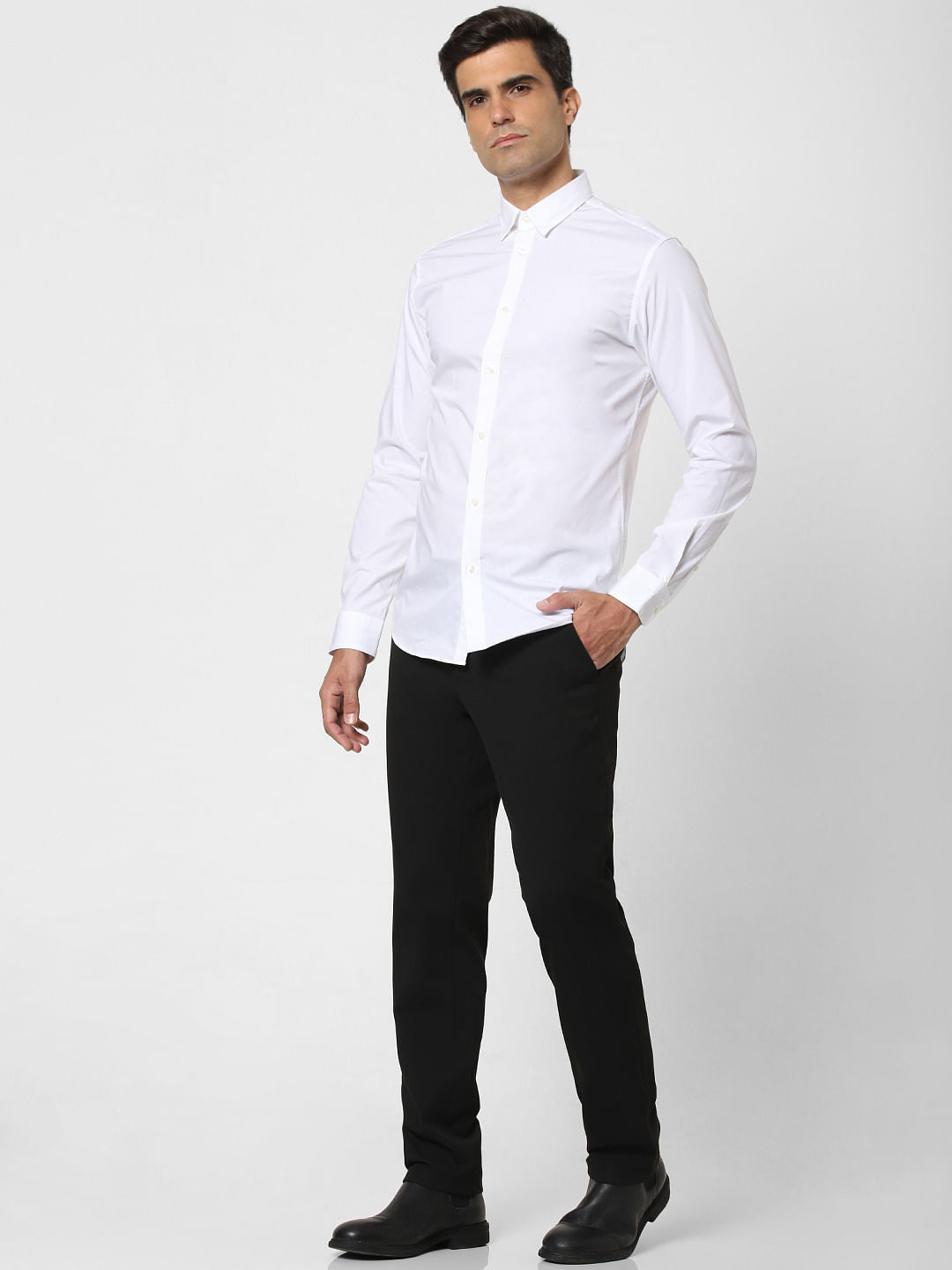 White Full Sleeves Shirt