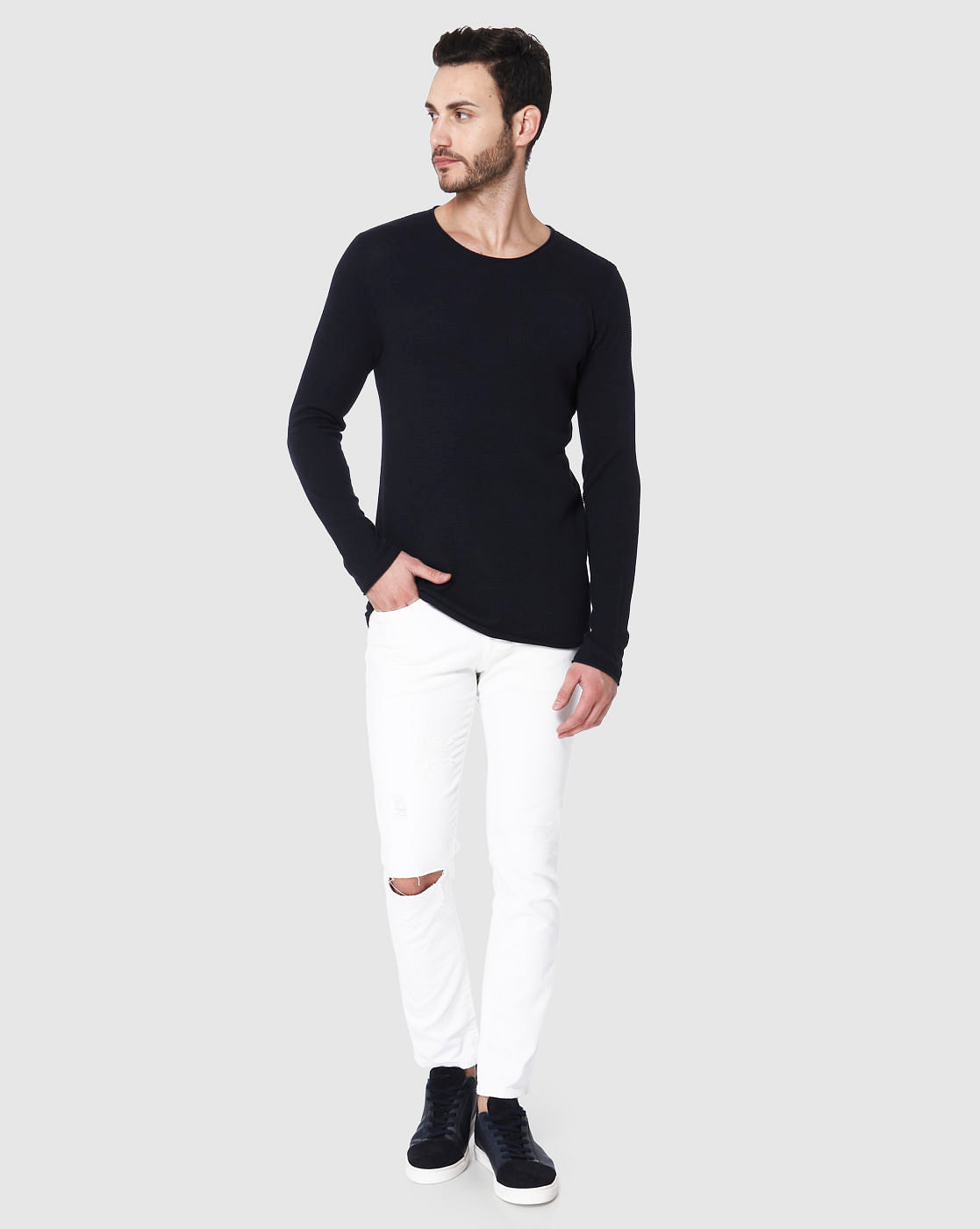Blue Crew Neck T-Shirt