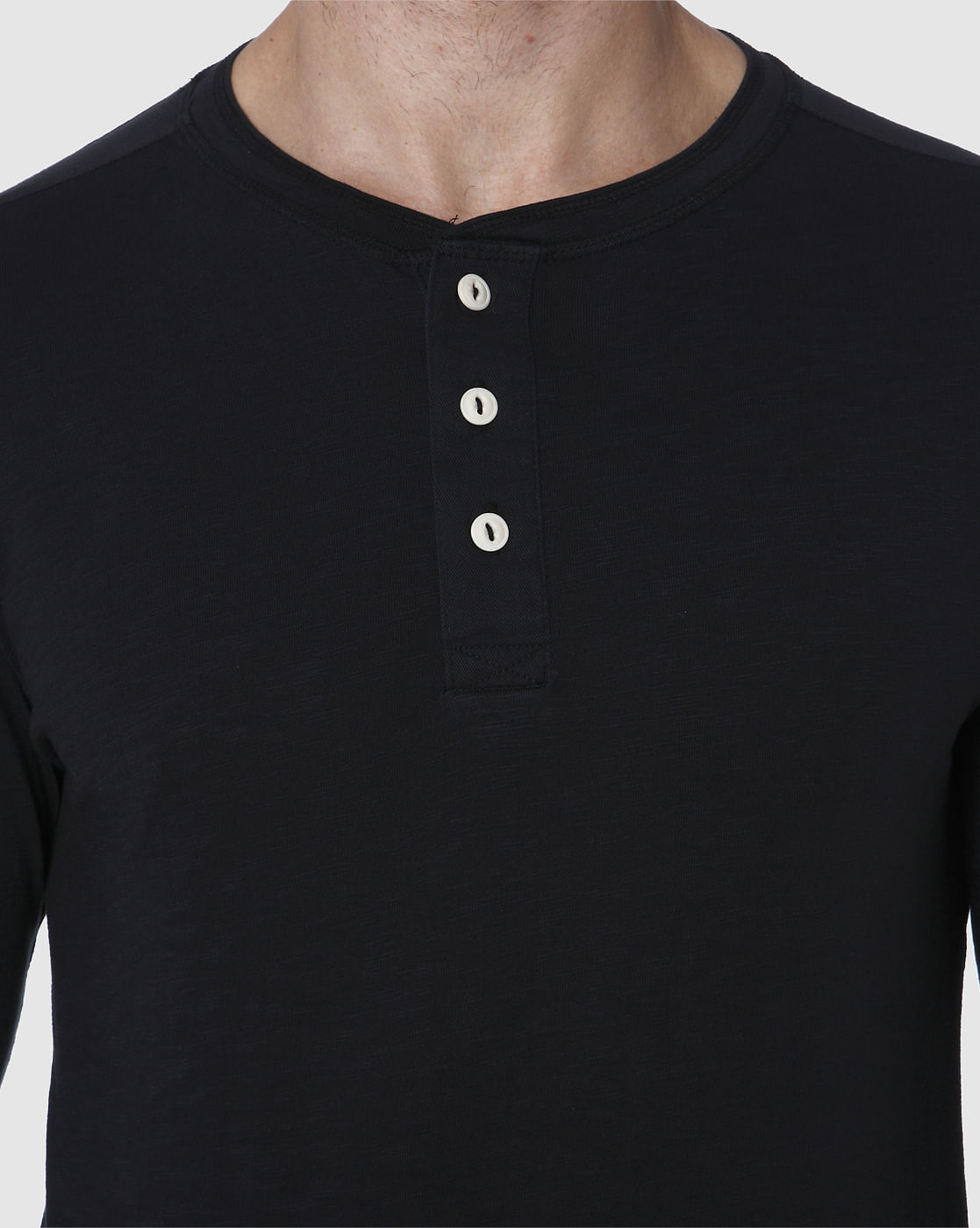 Black Henley T-Shirt