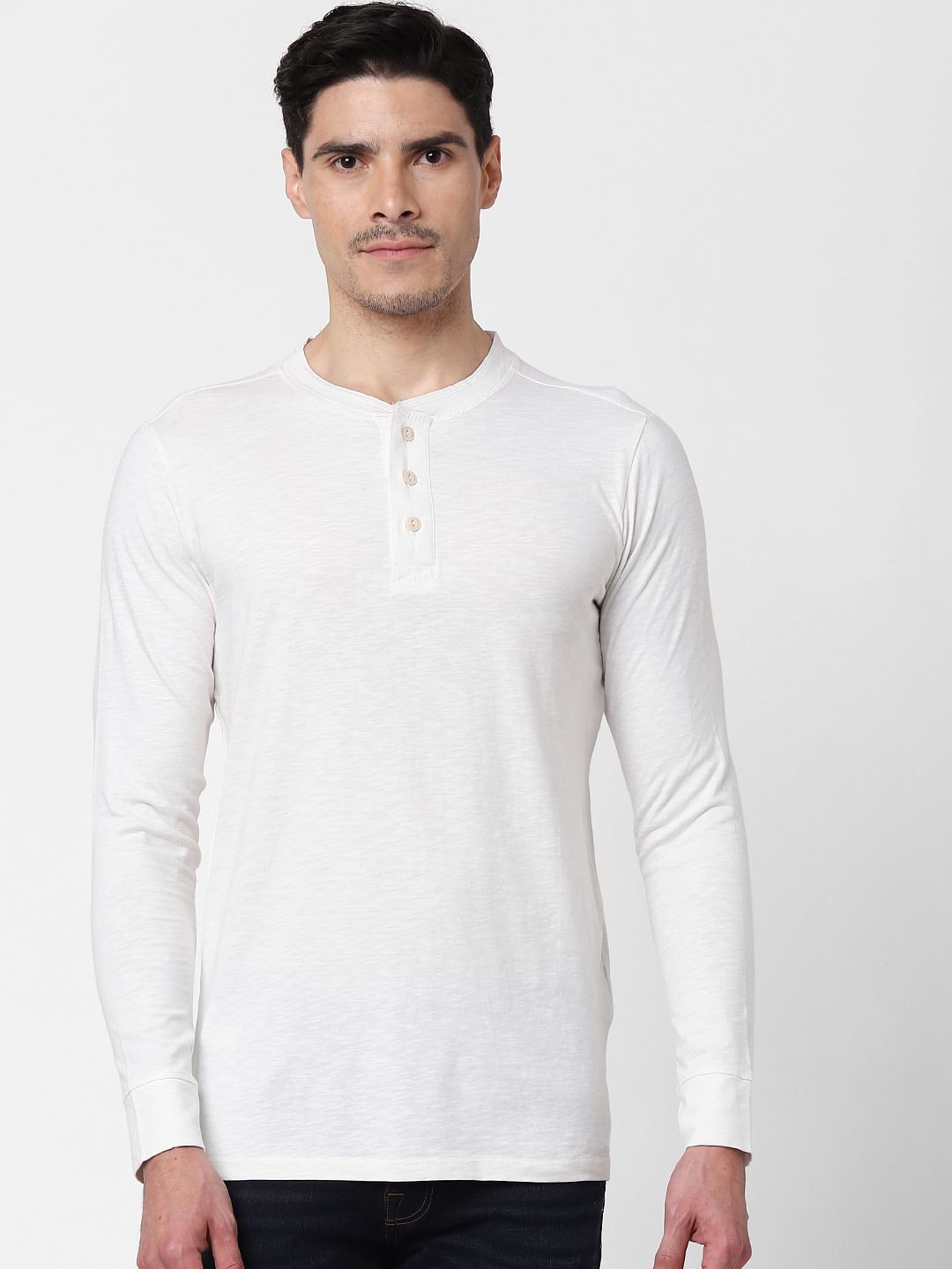 White Henley T-Shirt