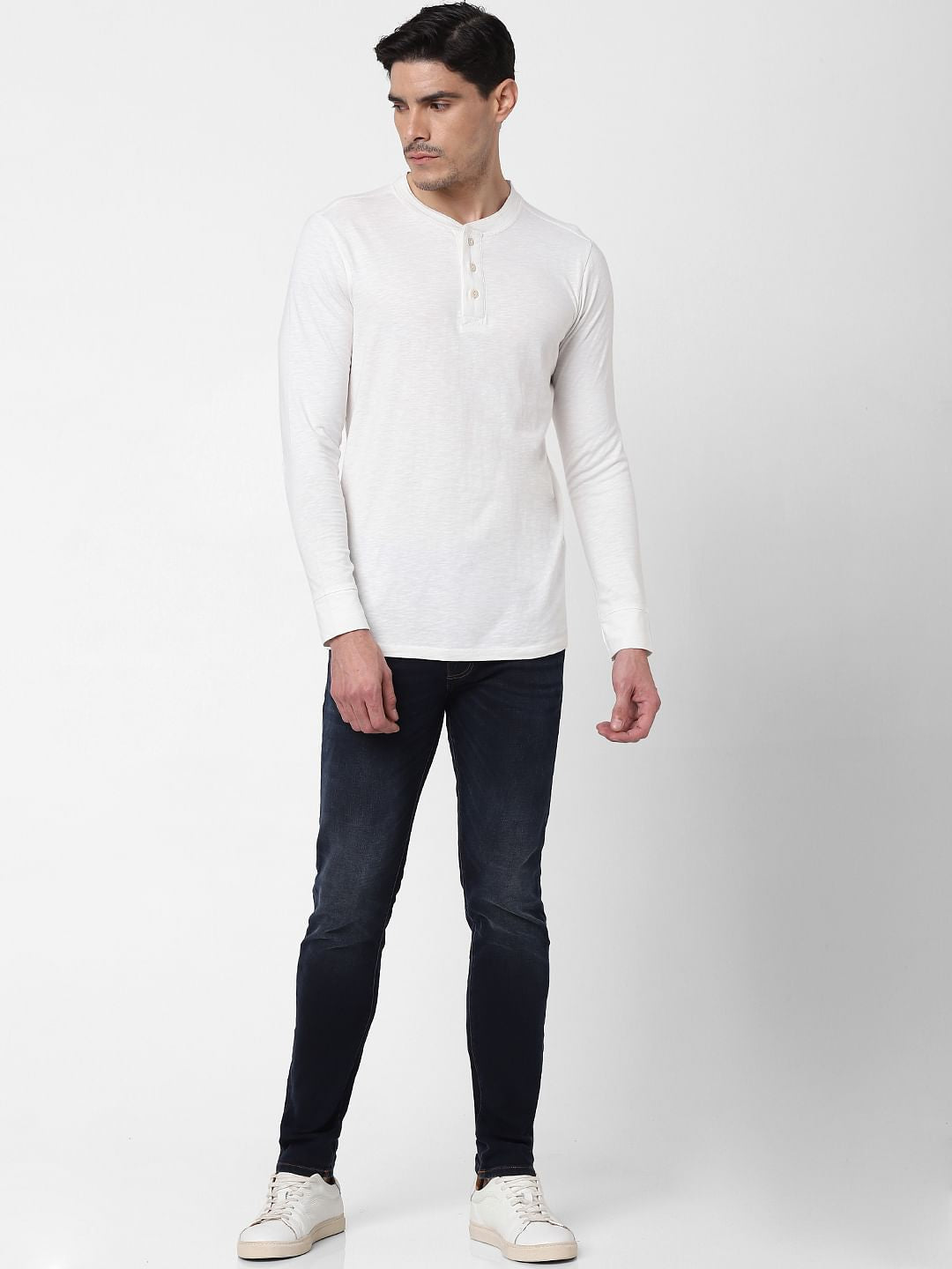 White Henley T-Shirt
