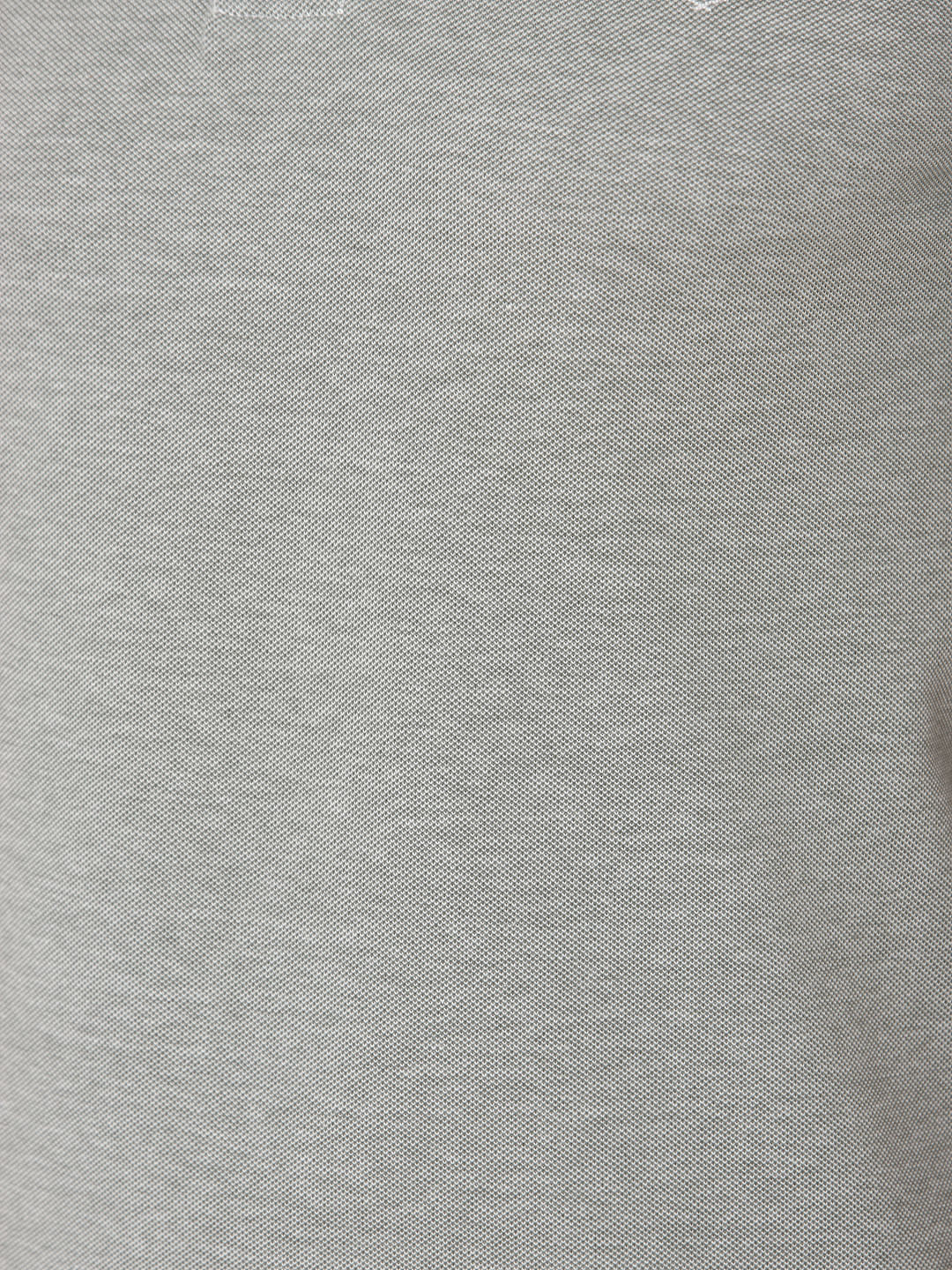 Grey Contrast Tipping Polo Neck T-Shirt