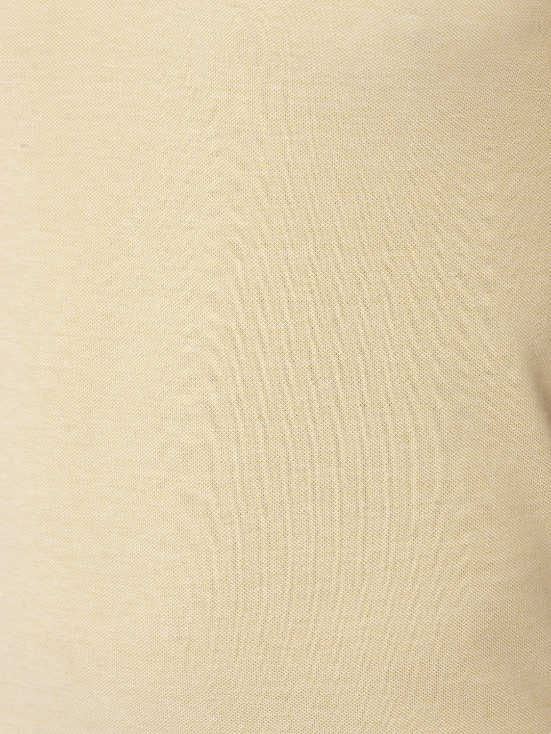 Yellow Contrast Tipping Polo Neck T-Shirt