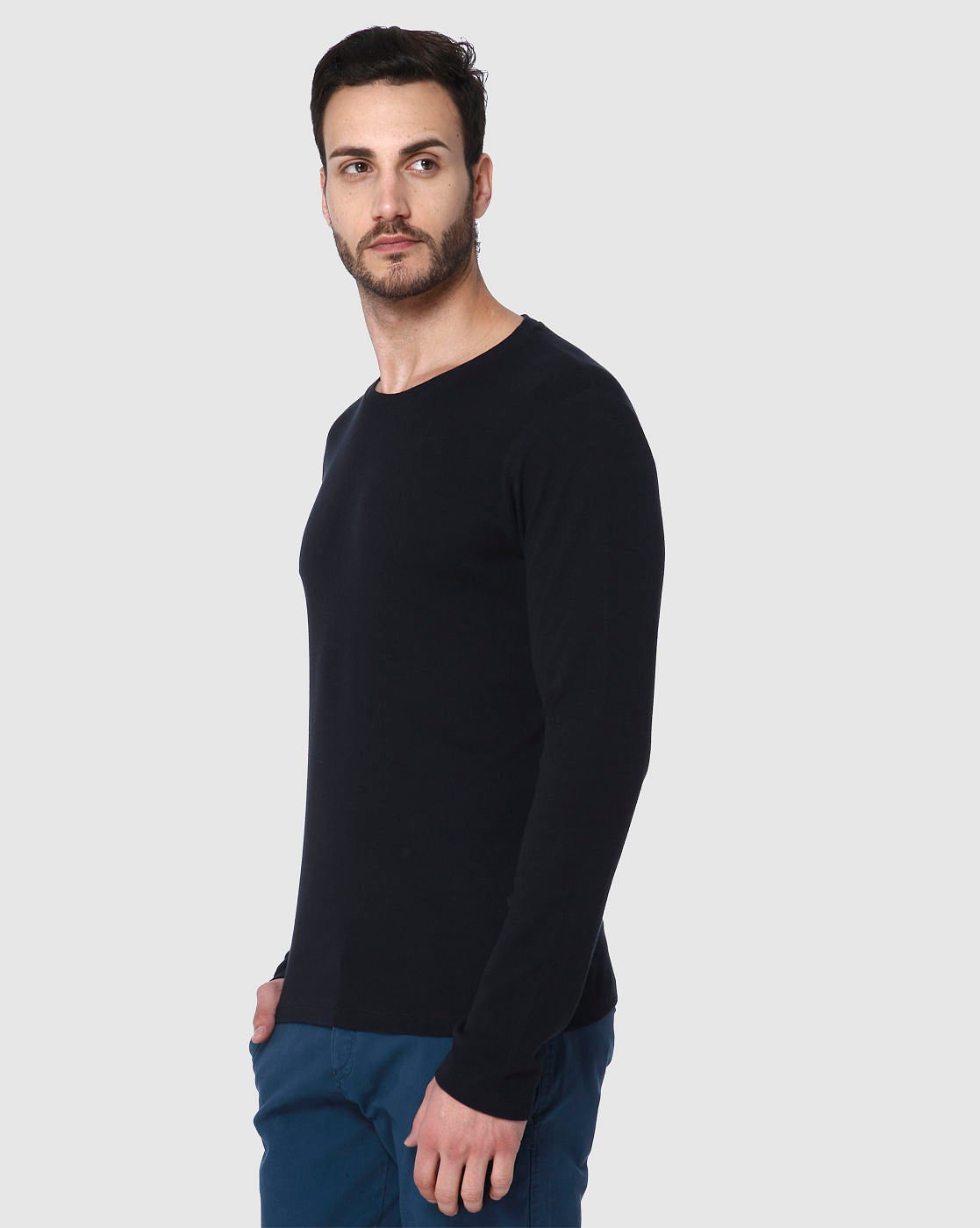 Black Crew Neck Pullover