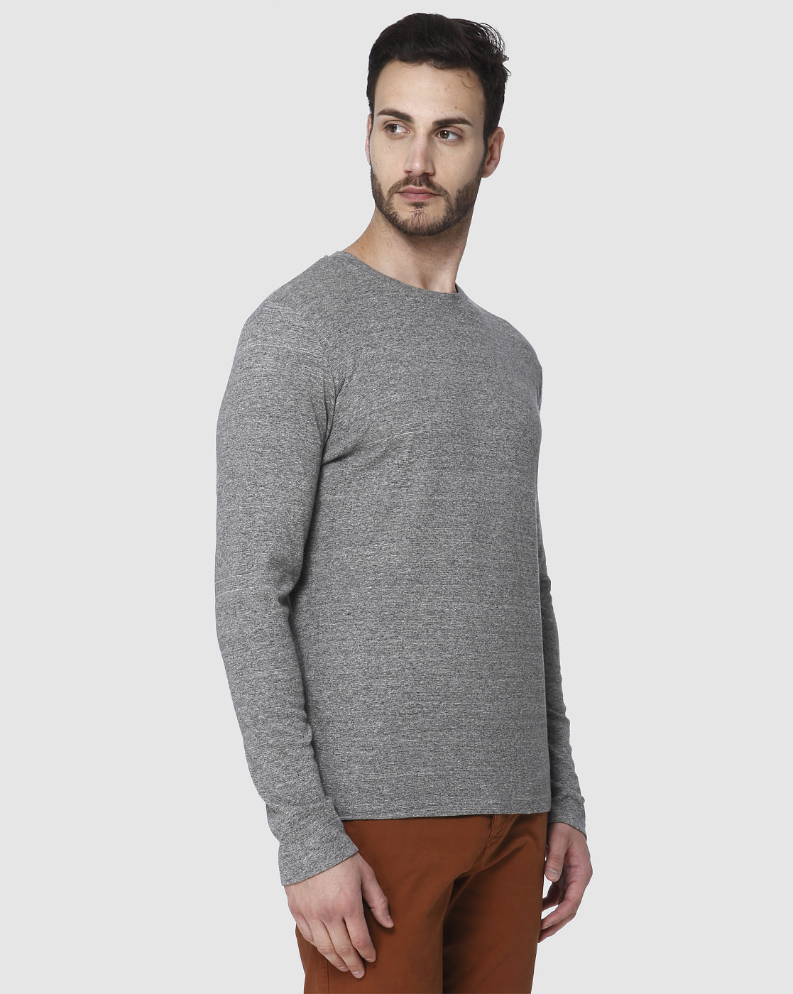 Grey Crew Neck Pullover