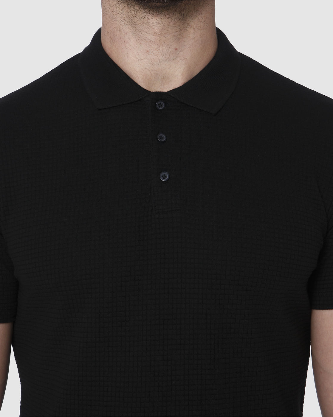Black Polo Neck T-Shirt