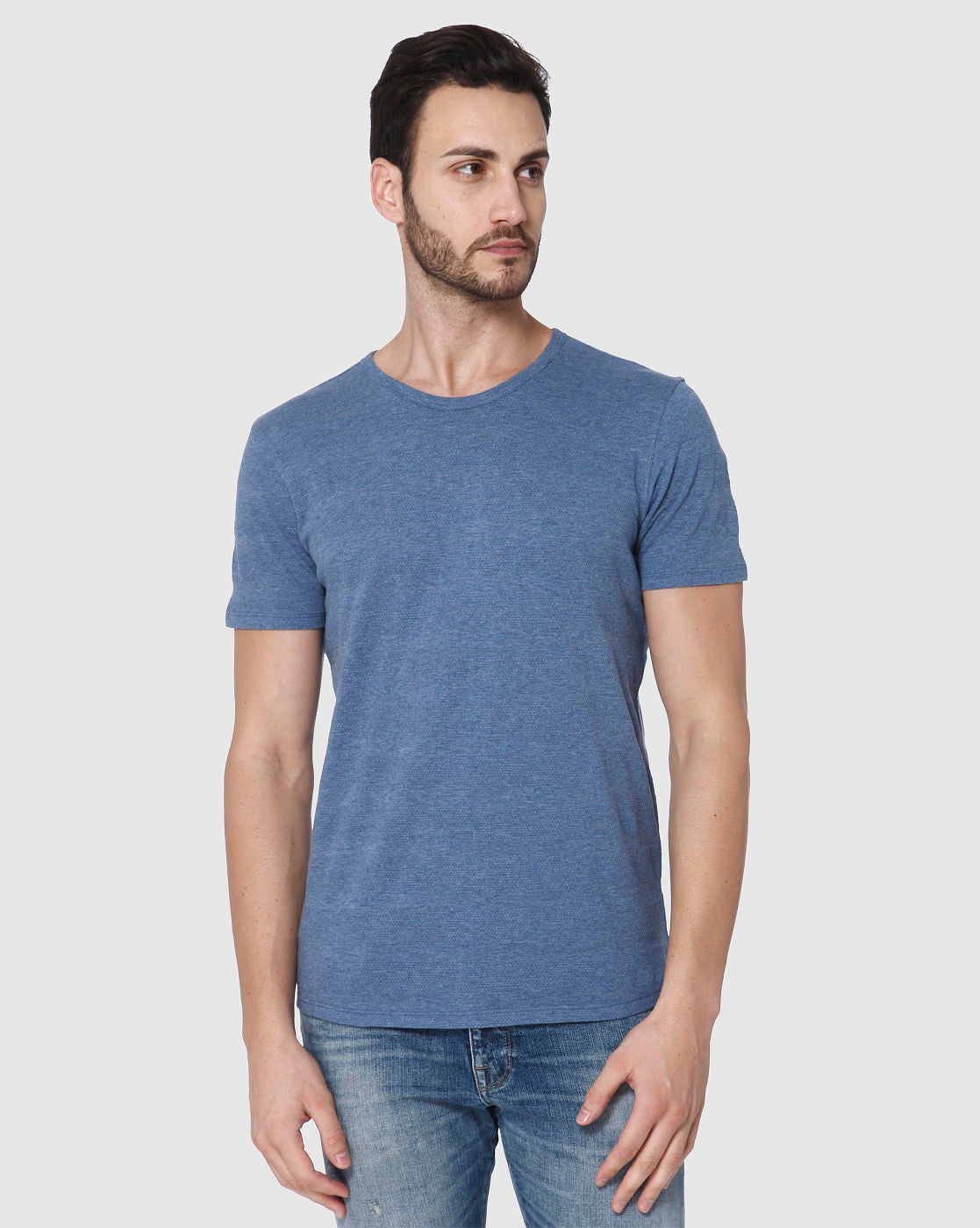 Blue Crew Neck T-Shirt