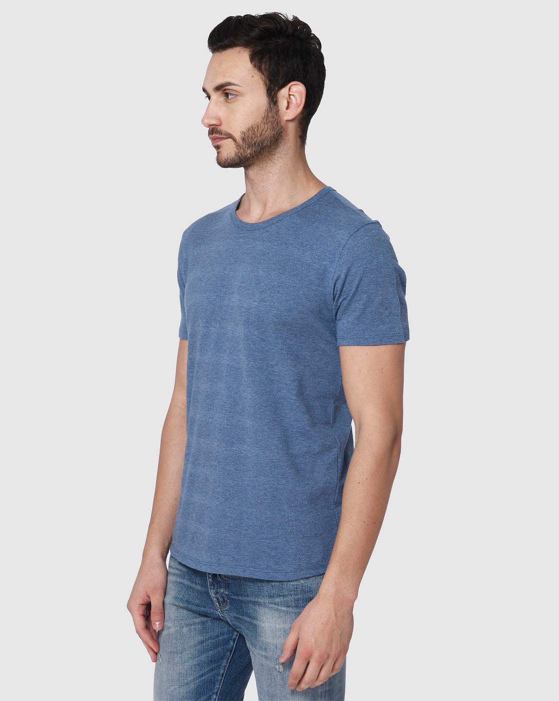 Blue Crew Neck T-Shirt