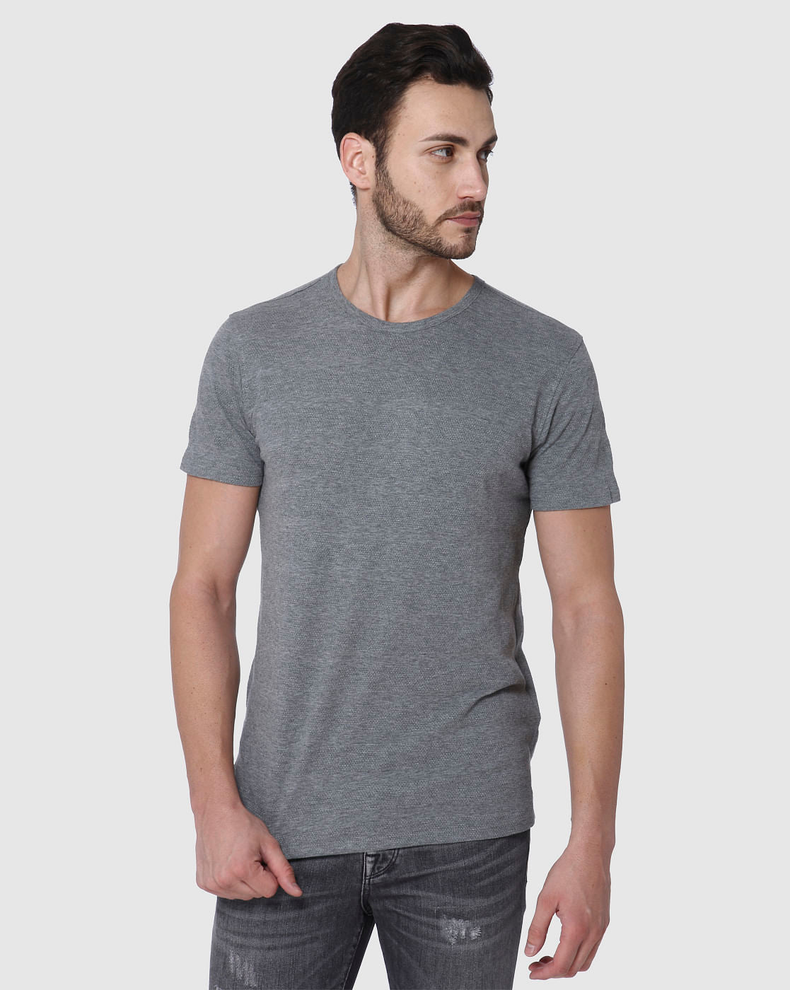 Grey Crew Neck T-Shirt