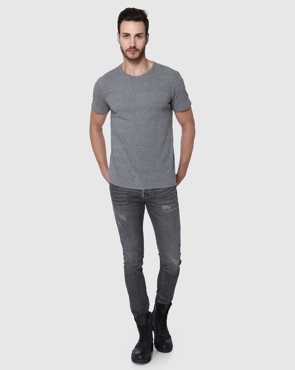 Grey Crew Neck T-Shirt