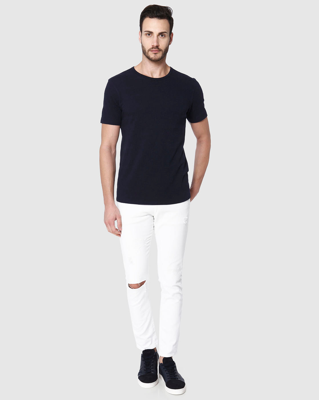 Blue Crew Neck T-Shirt