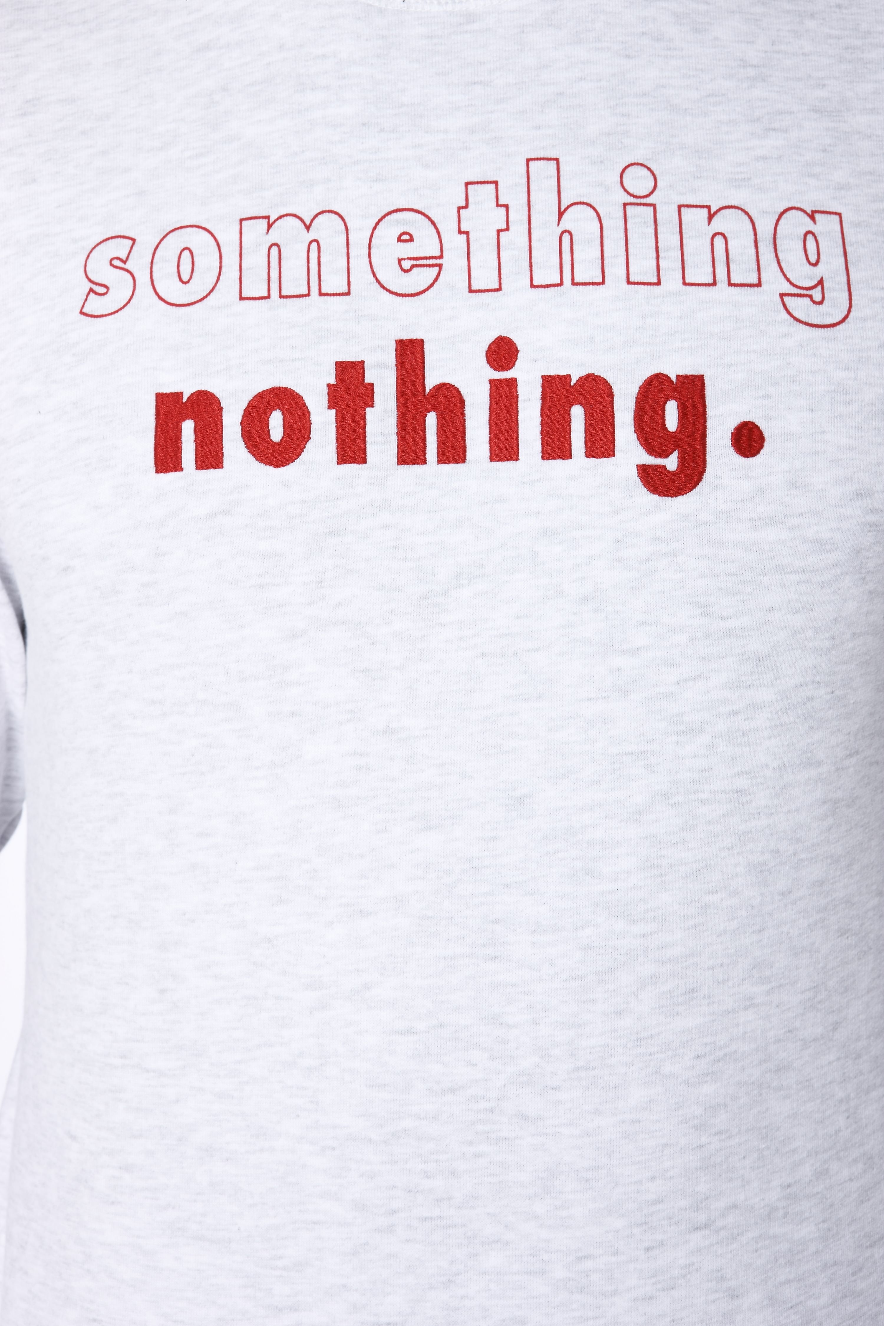 Light Grey Text Print Sweatshirt
