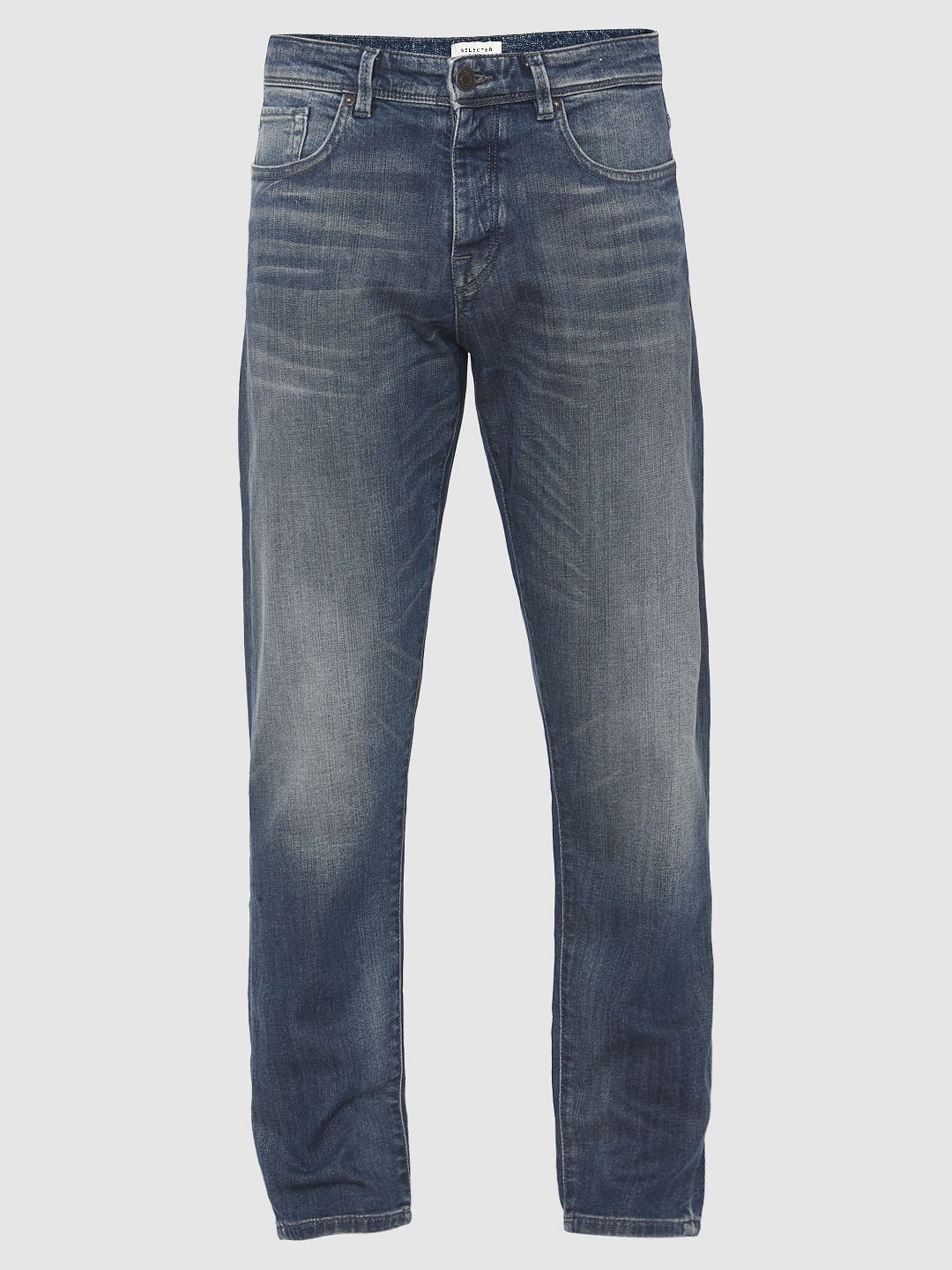 Dark Blue Toby Tapered Fit Jeans