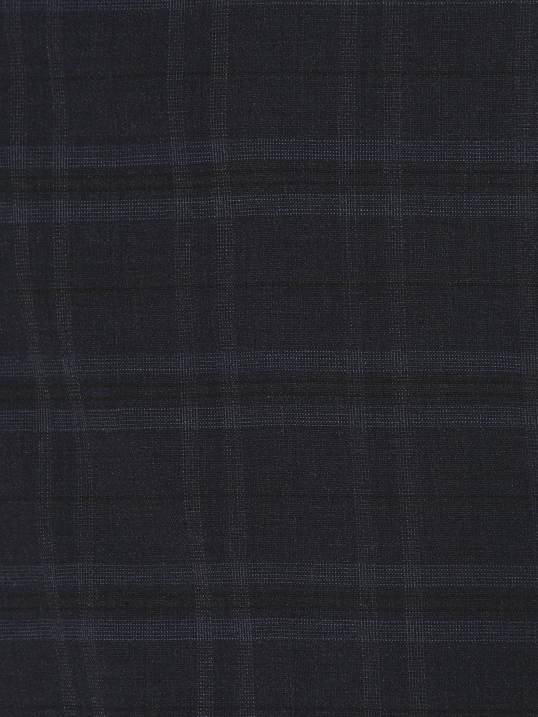 Navy Blue Check Formal Trousers