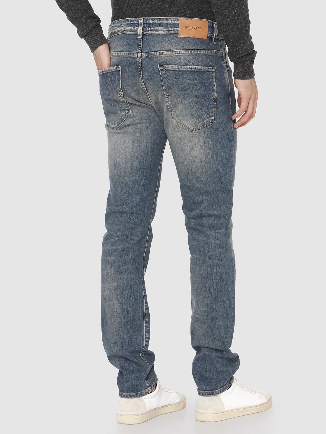 Light Blue Faded Leon Slim Fit Jeans