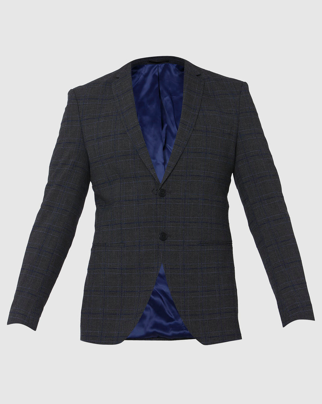 Grey Check Slim Fit Blazer