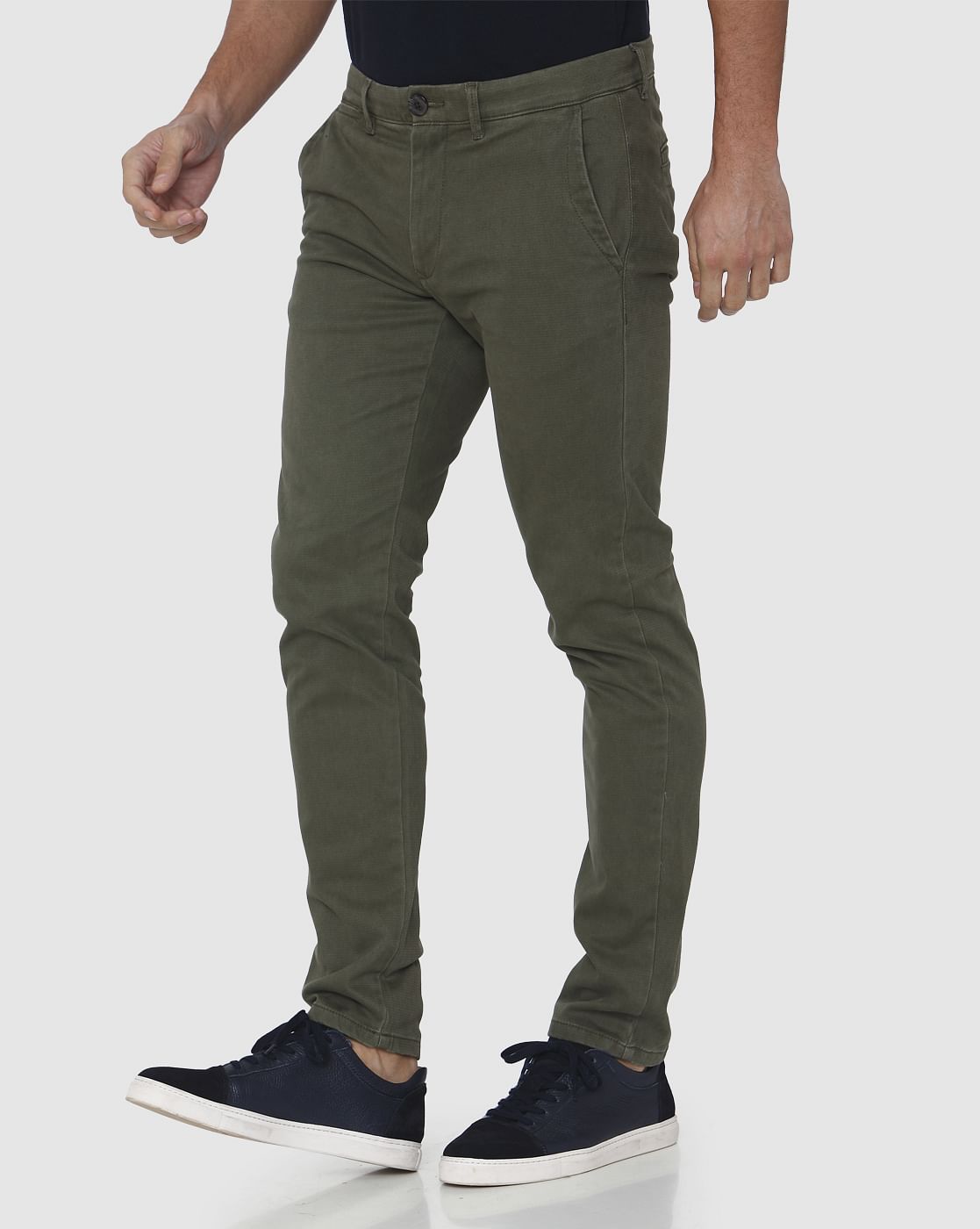 Green Slim Fit Pants
