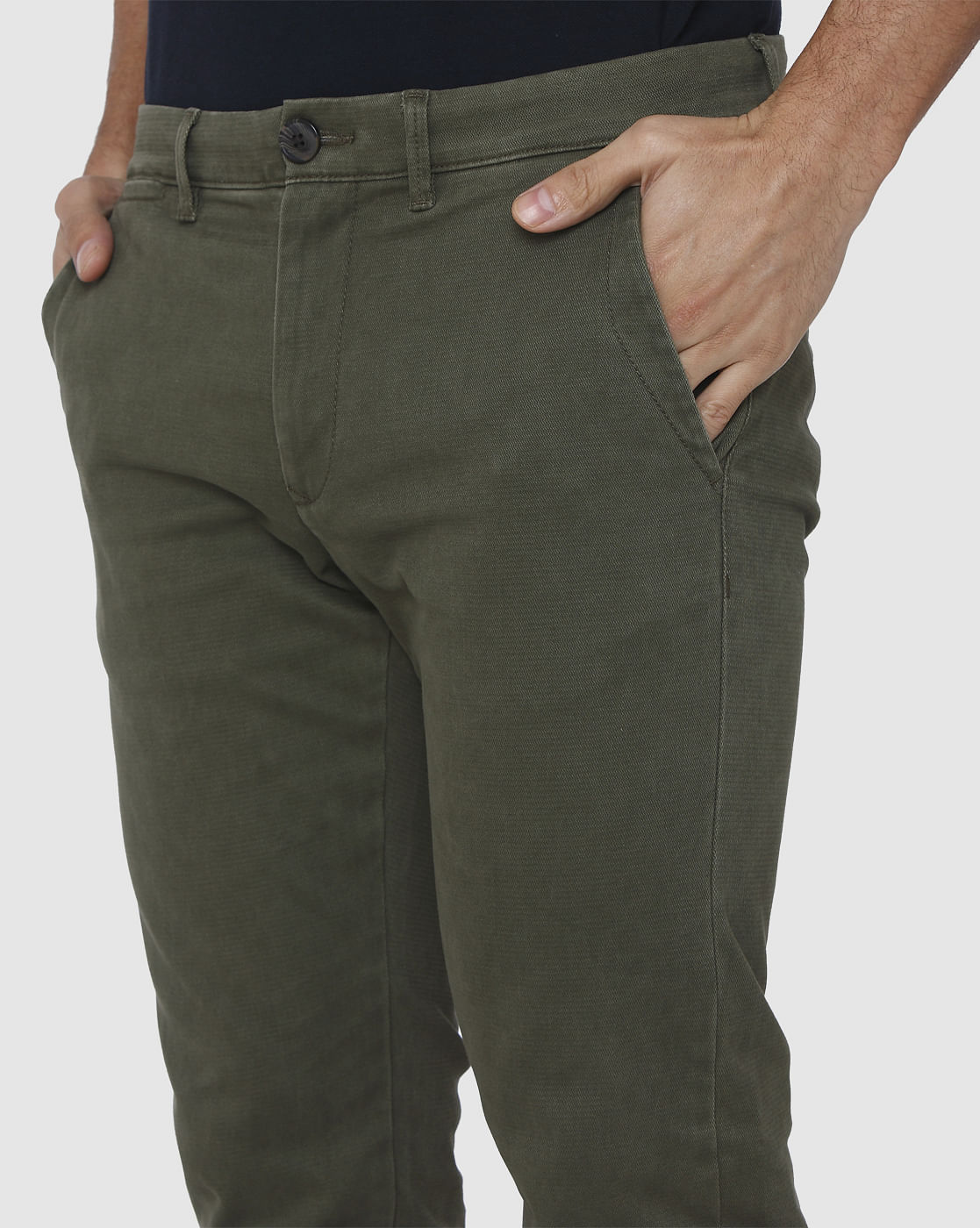 Green Slim Fit Pants