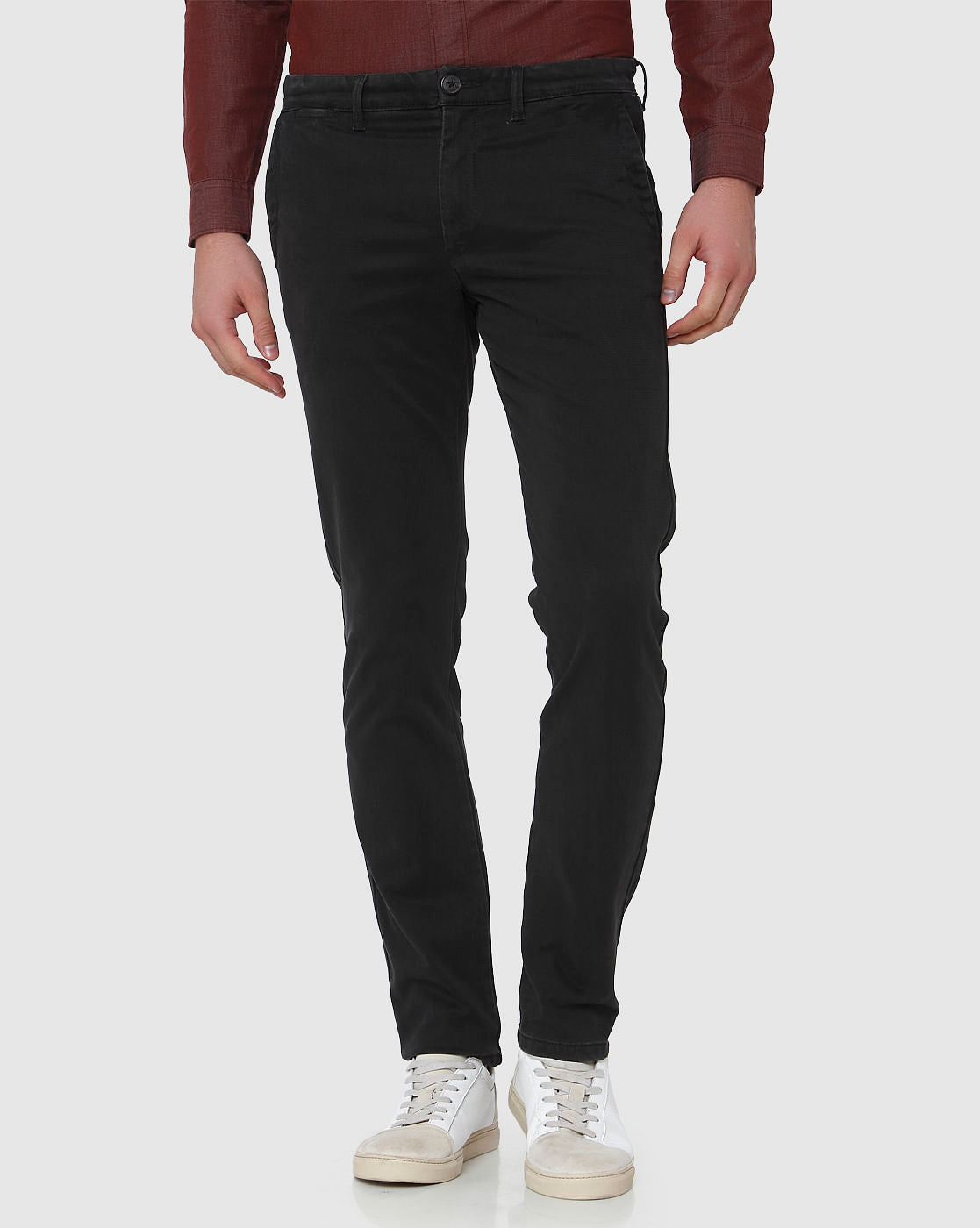 Black Faded Slim Fit Pants