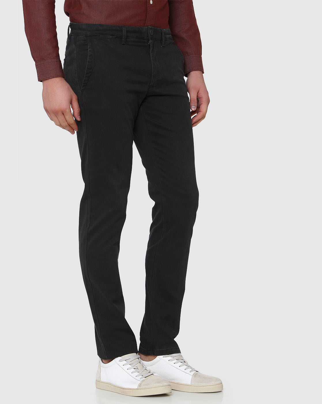 Black Faded Slim Fit Pants