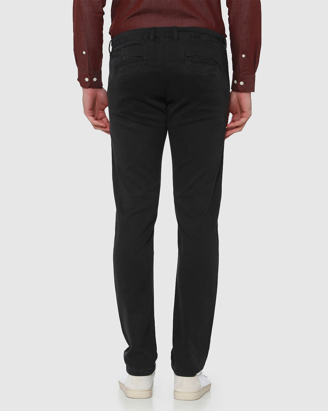 Black Faded Slim Fit Pants