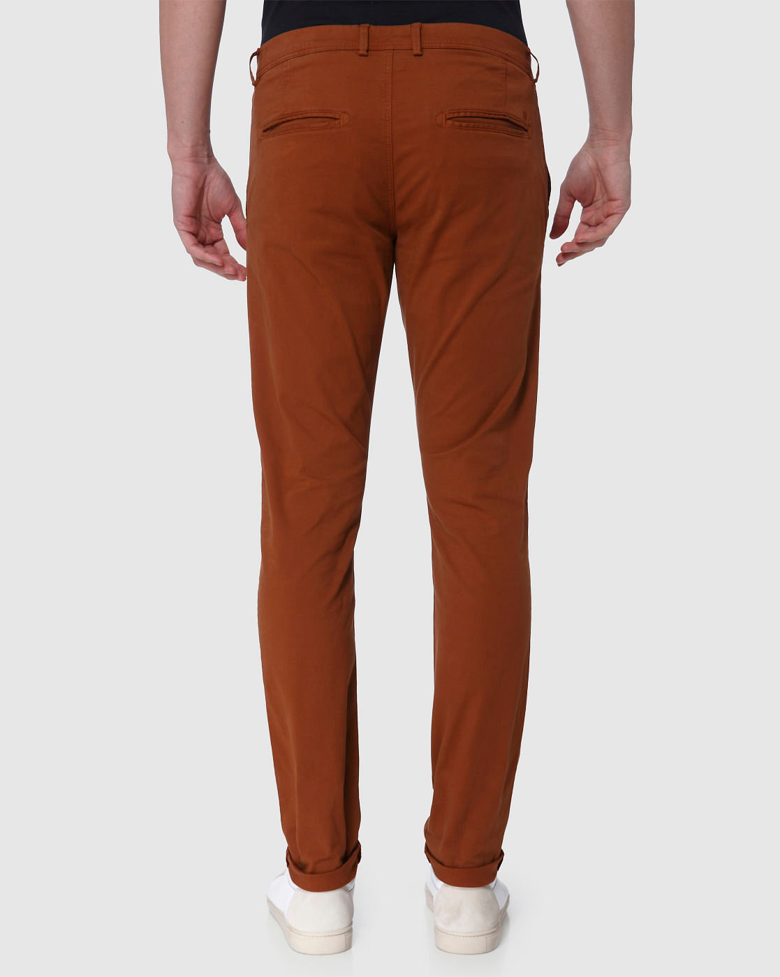 Brown Skinny Fit Pants
