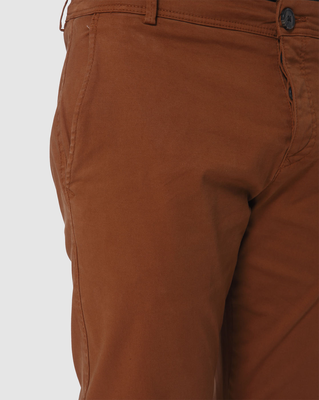 Brown Skinny Fit Pants