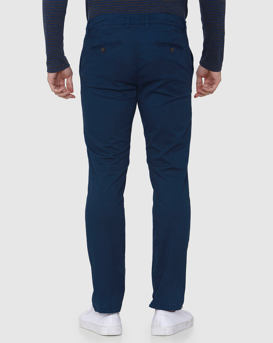 Blue Regular Fit Pants