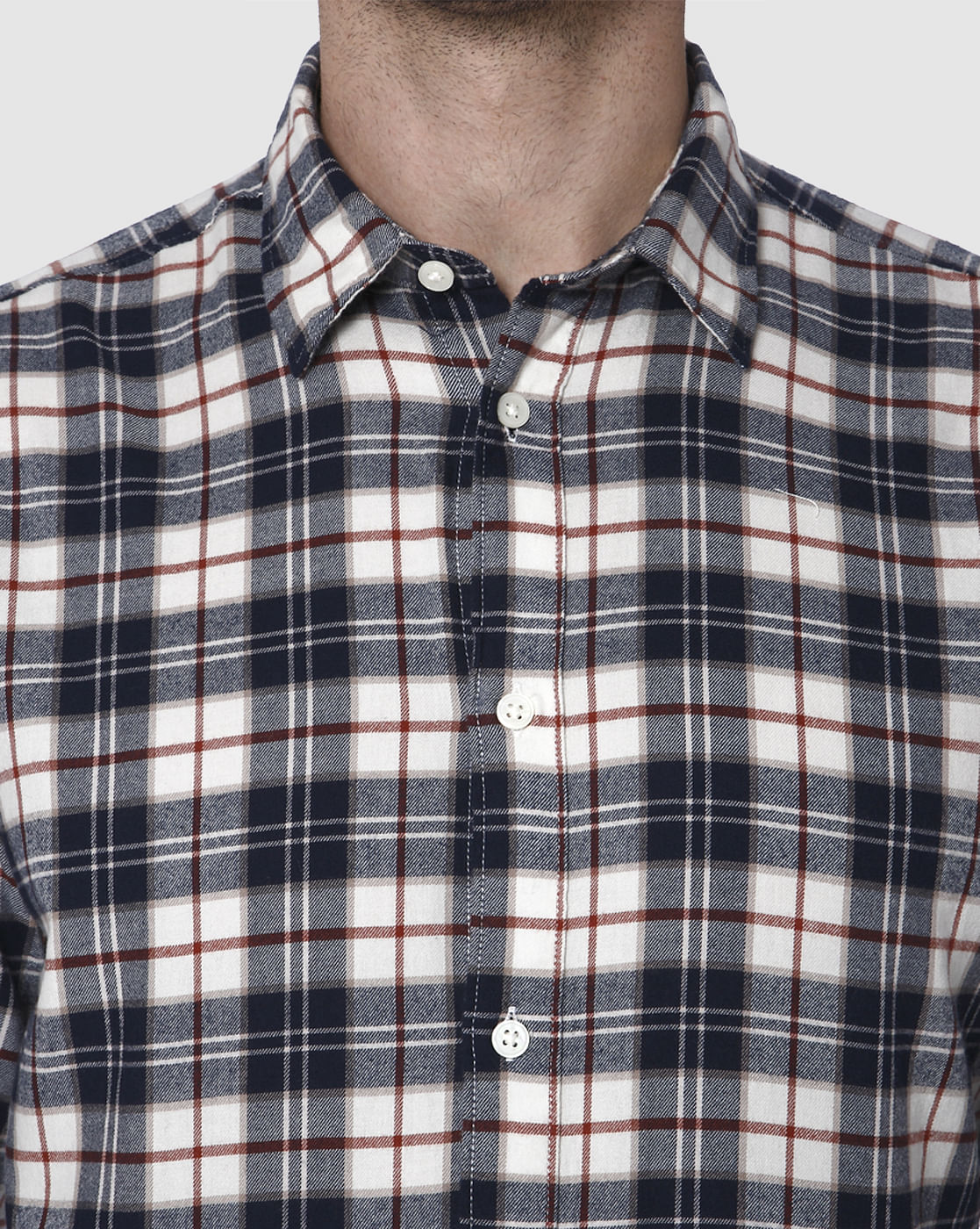 Blue Check Full Sleeves Shirt