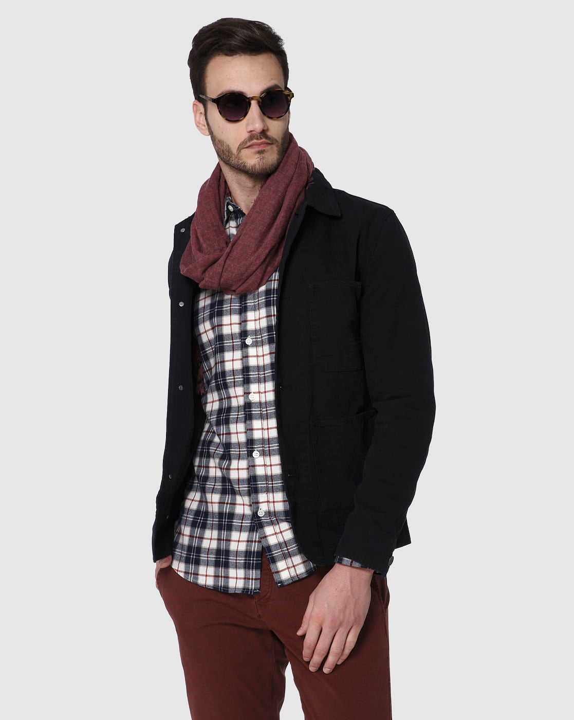 Blue Check Full Sleeves Shirt