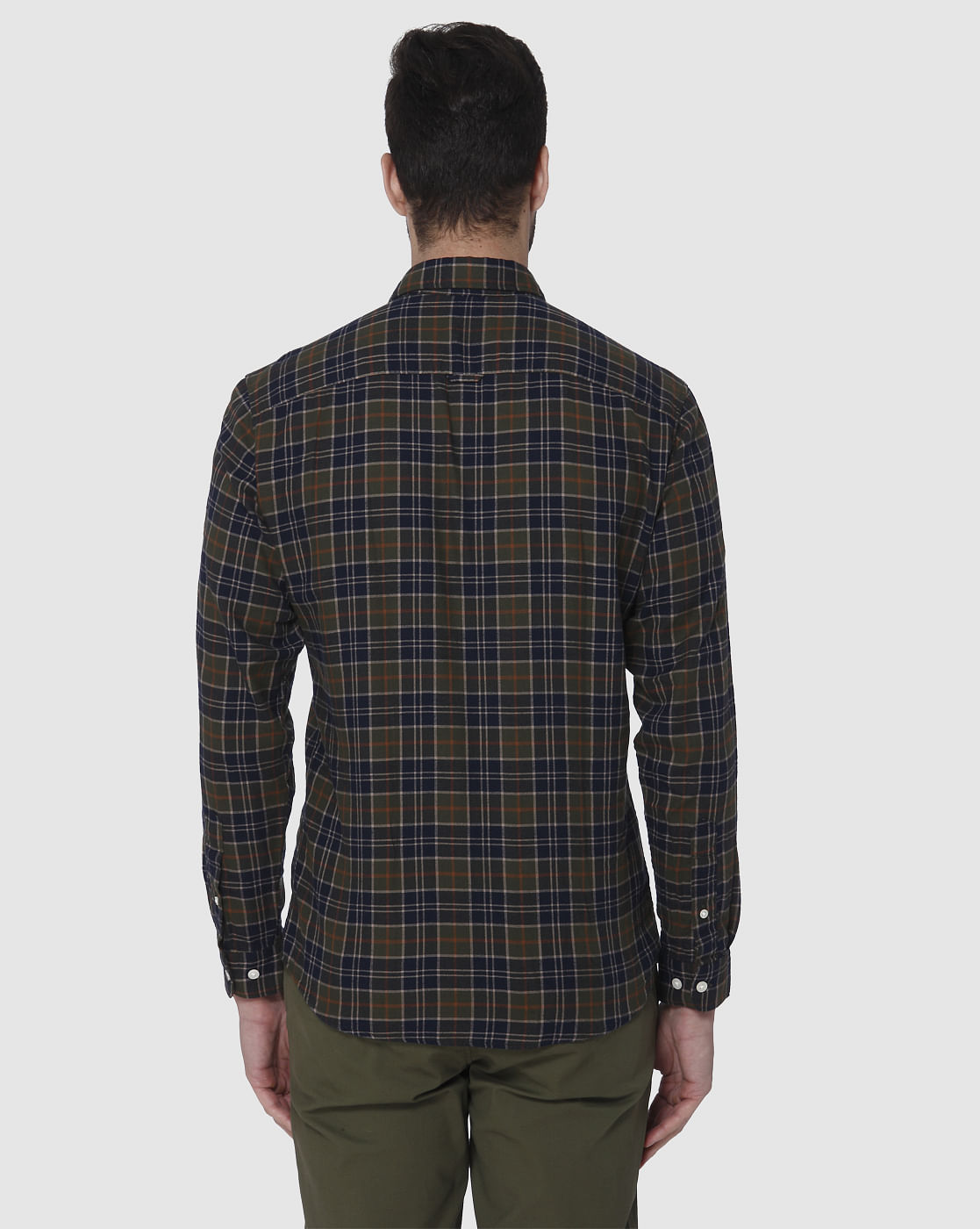 Brown Check Full Sleeves Shirt