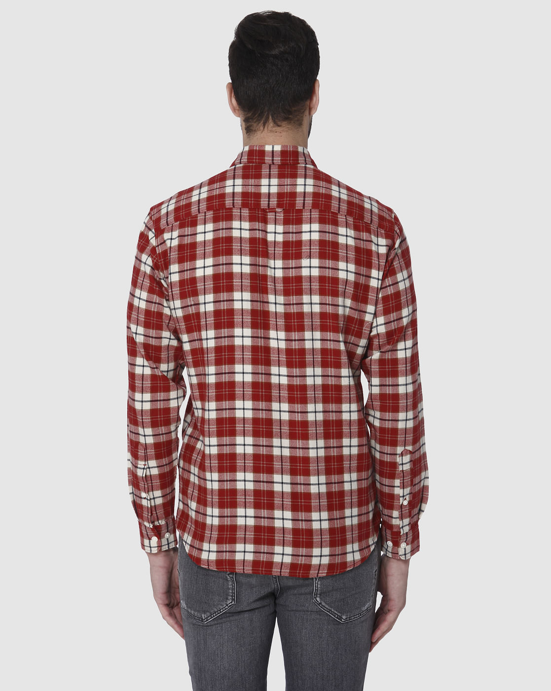 Red Check Full Sleeves Shirt
