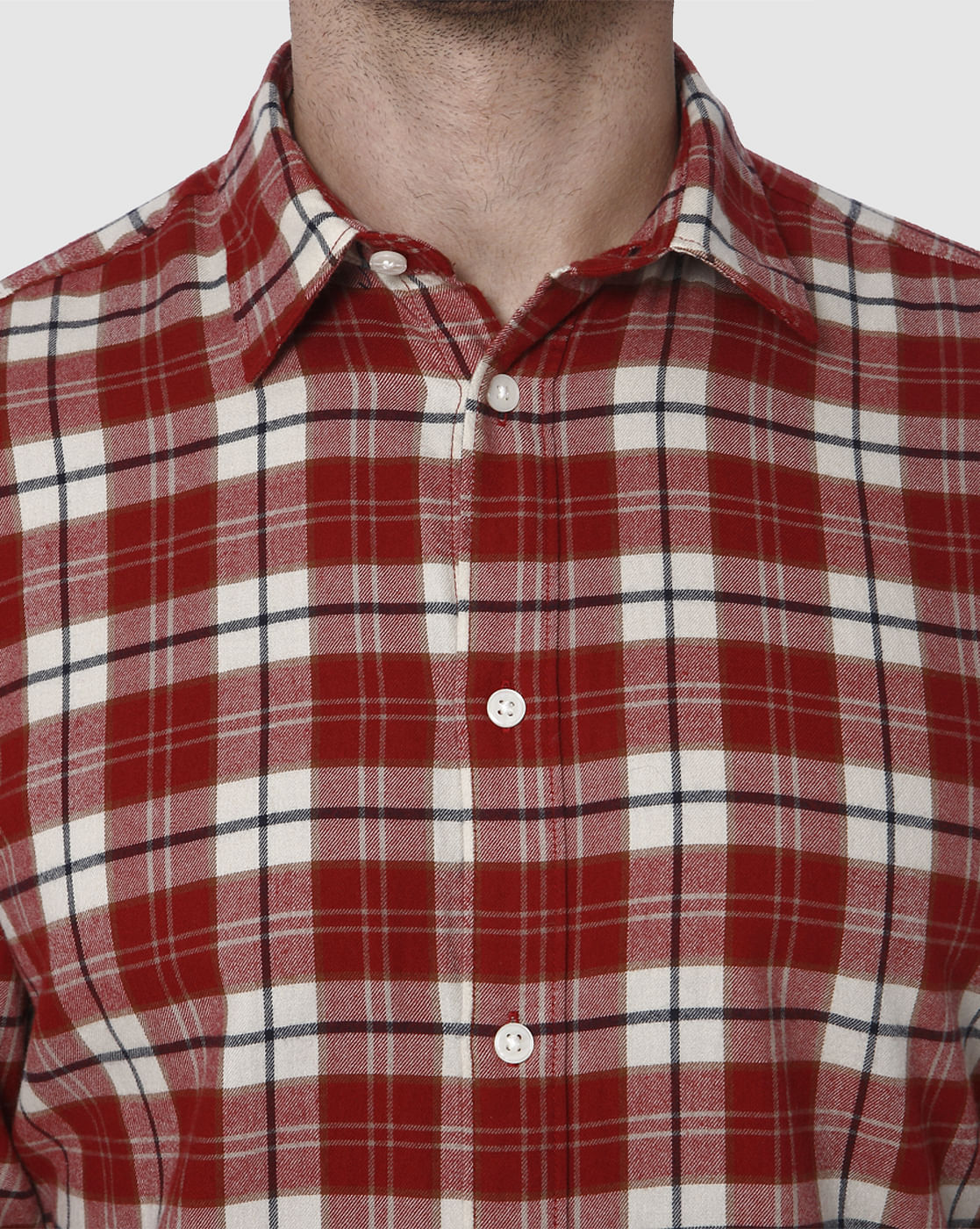 Red Check Full Sleeves Shirt