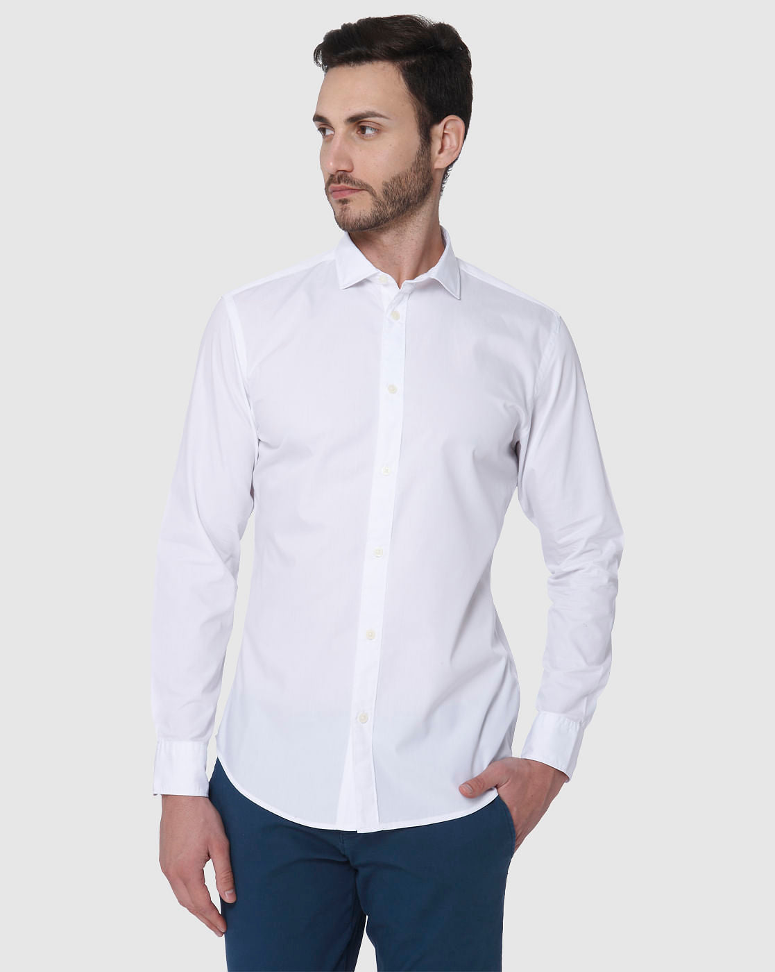 White Full Sleeves Shirt