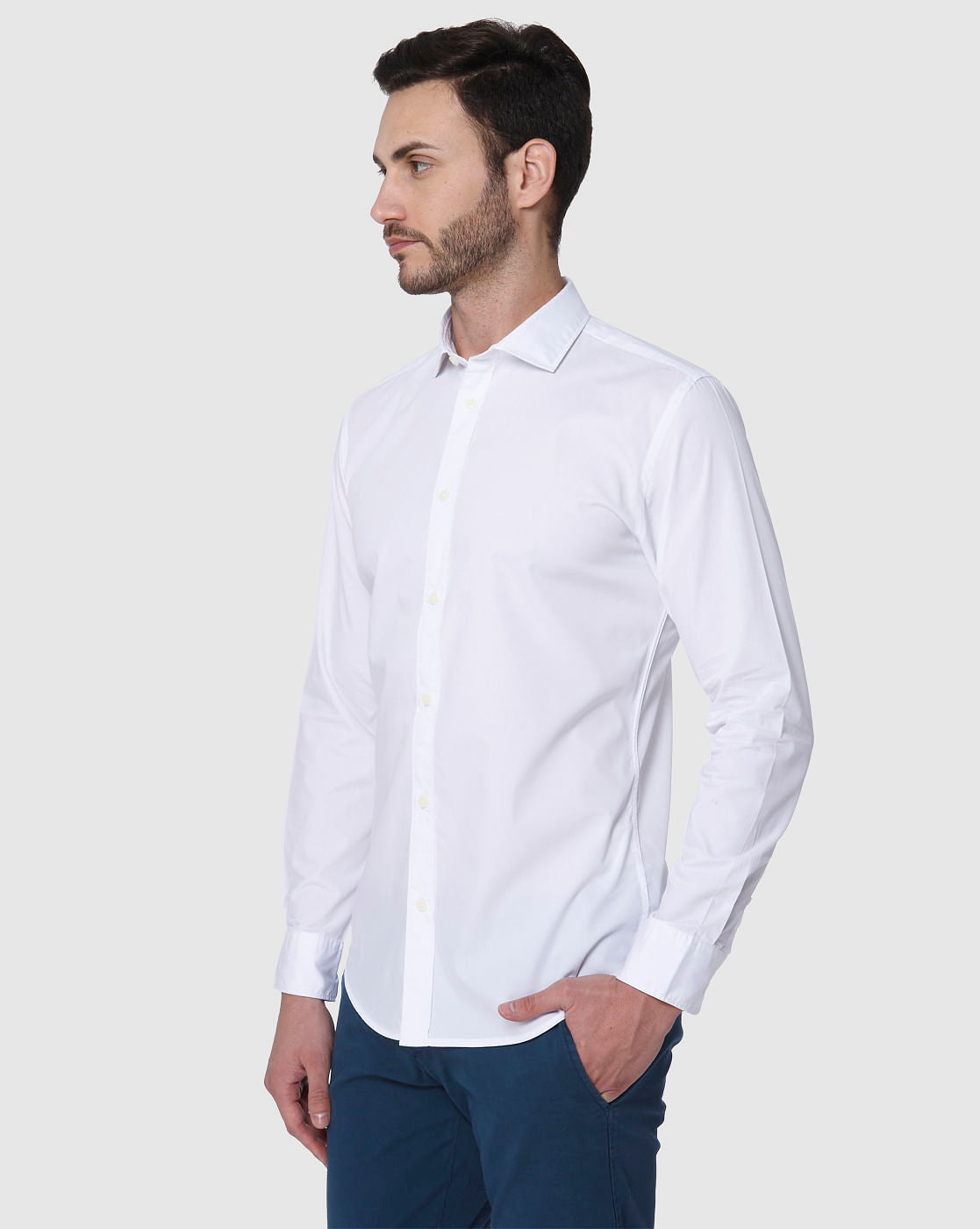 White Full Sleeves Shirt