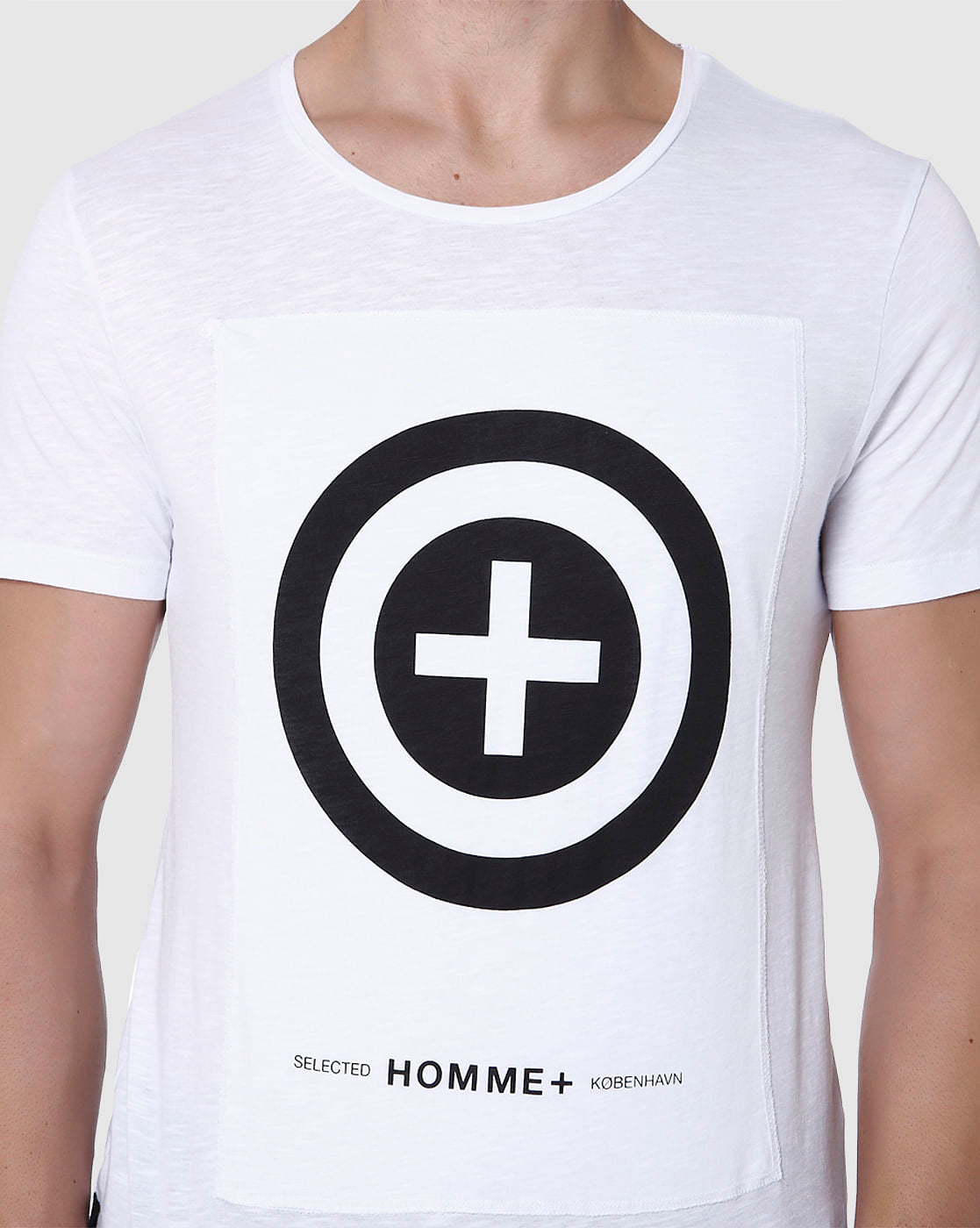 White Printed Crew Neck T-Shirt